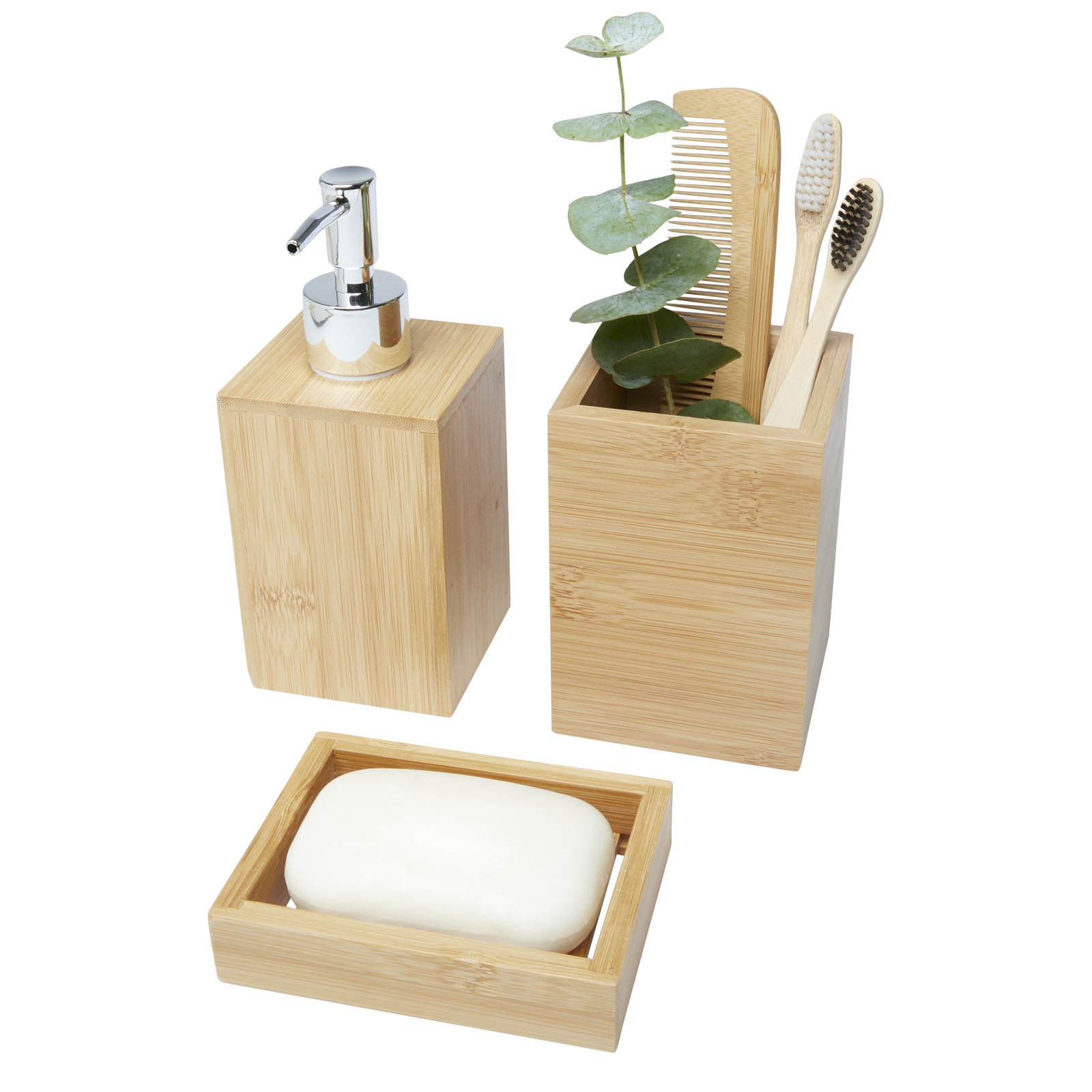 Set de baño de bambú de 3 piezas Hedon