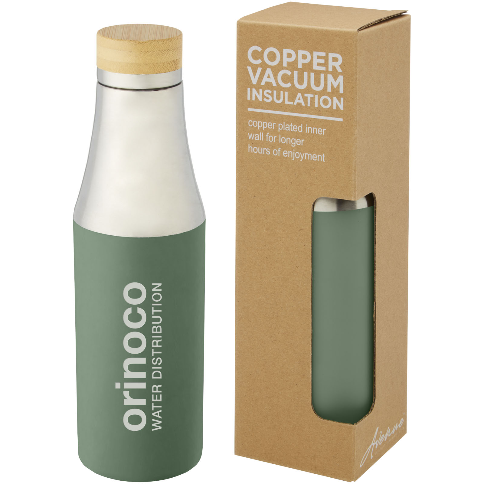 Botella de acero inoxidable con aislamiento al vacío de cobre de 540 ml Hulan