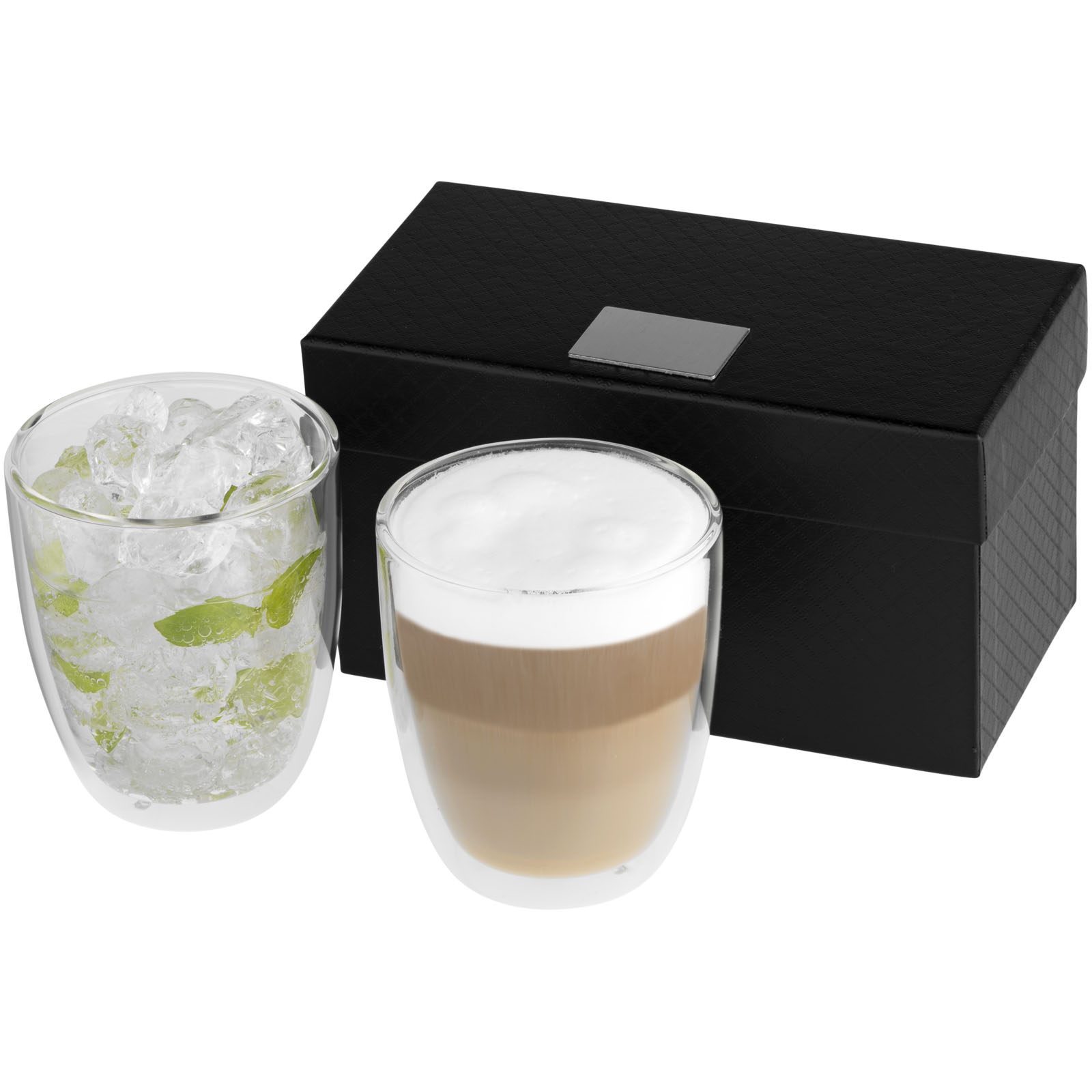 Set de 2 vasos de vidrio Boda