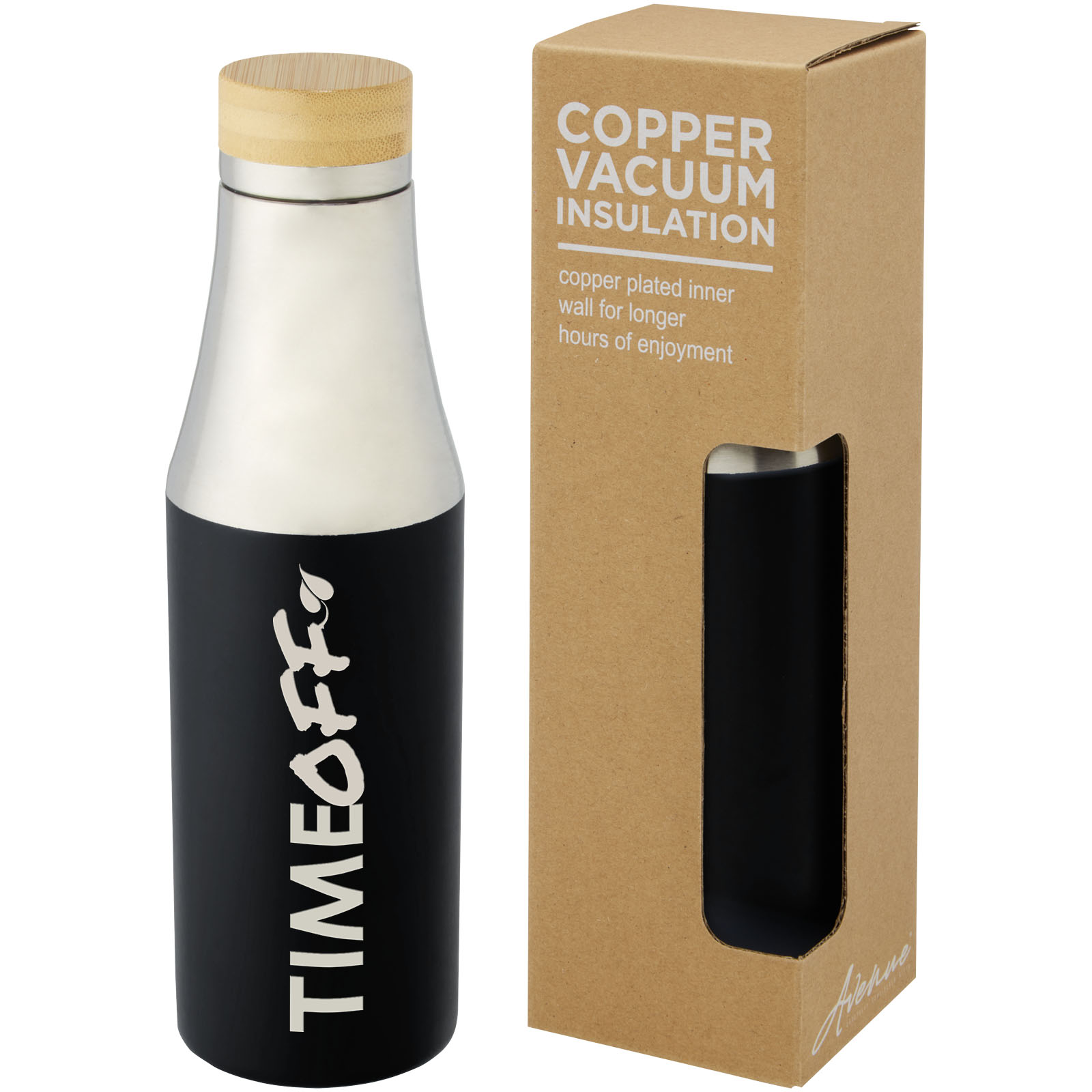 Botella de acero inoxidable con aislamiento al vacío de cobre de 540 ml Hulan