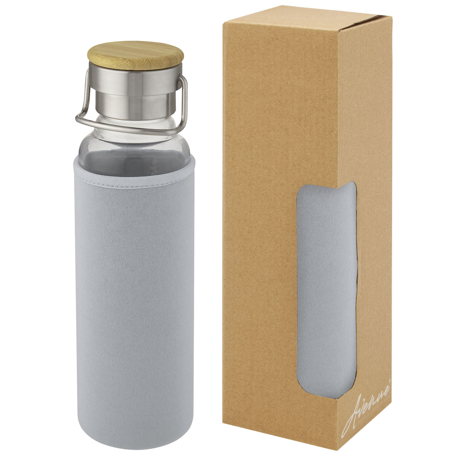 Botella de vidrio borosilicato con funda de neopreno de 660 ml Thor