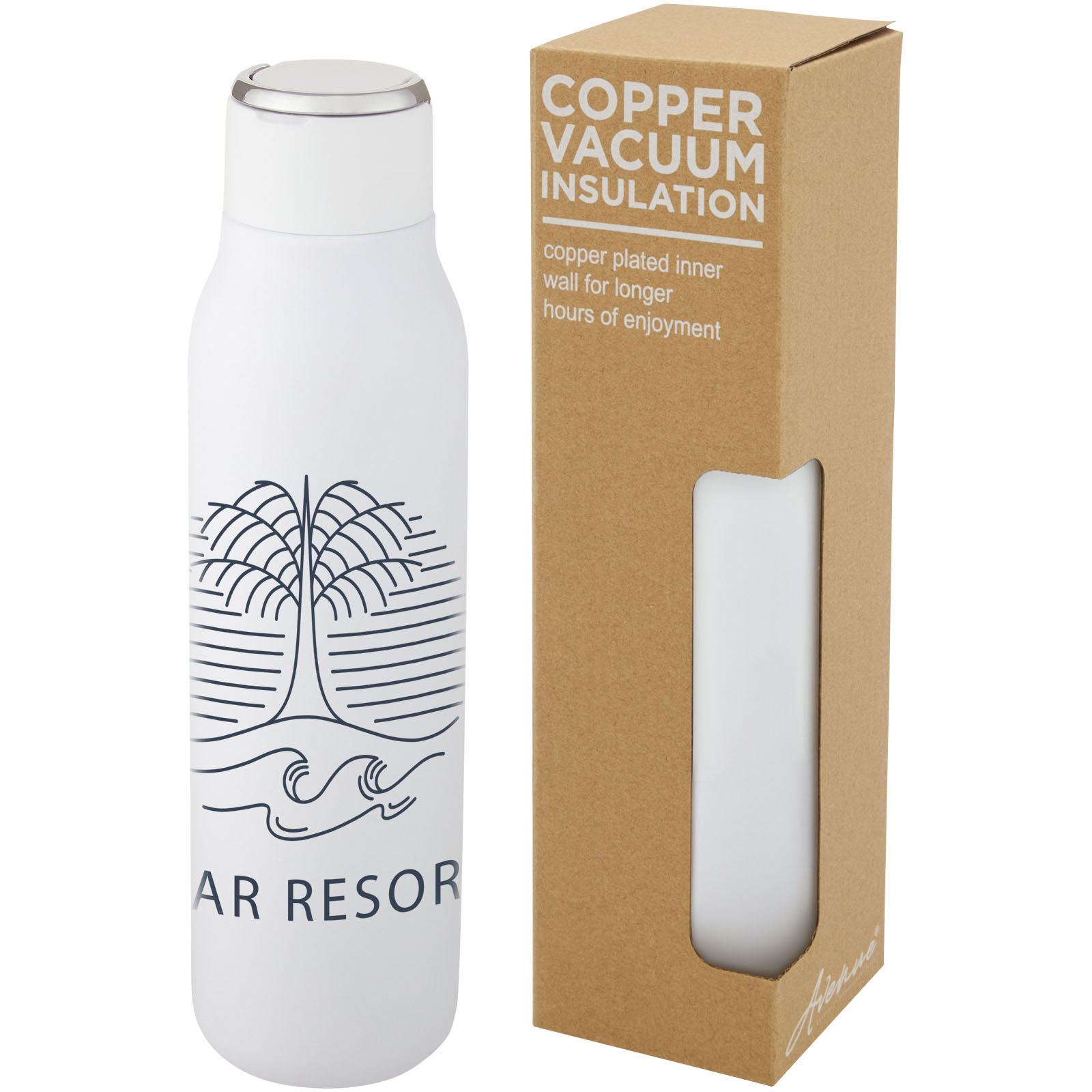 Botella con aislamiento al vacío de cobre de 600 ml Marka