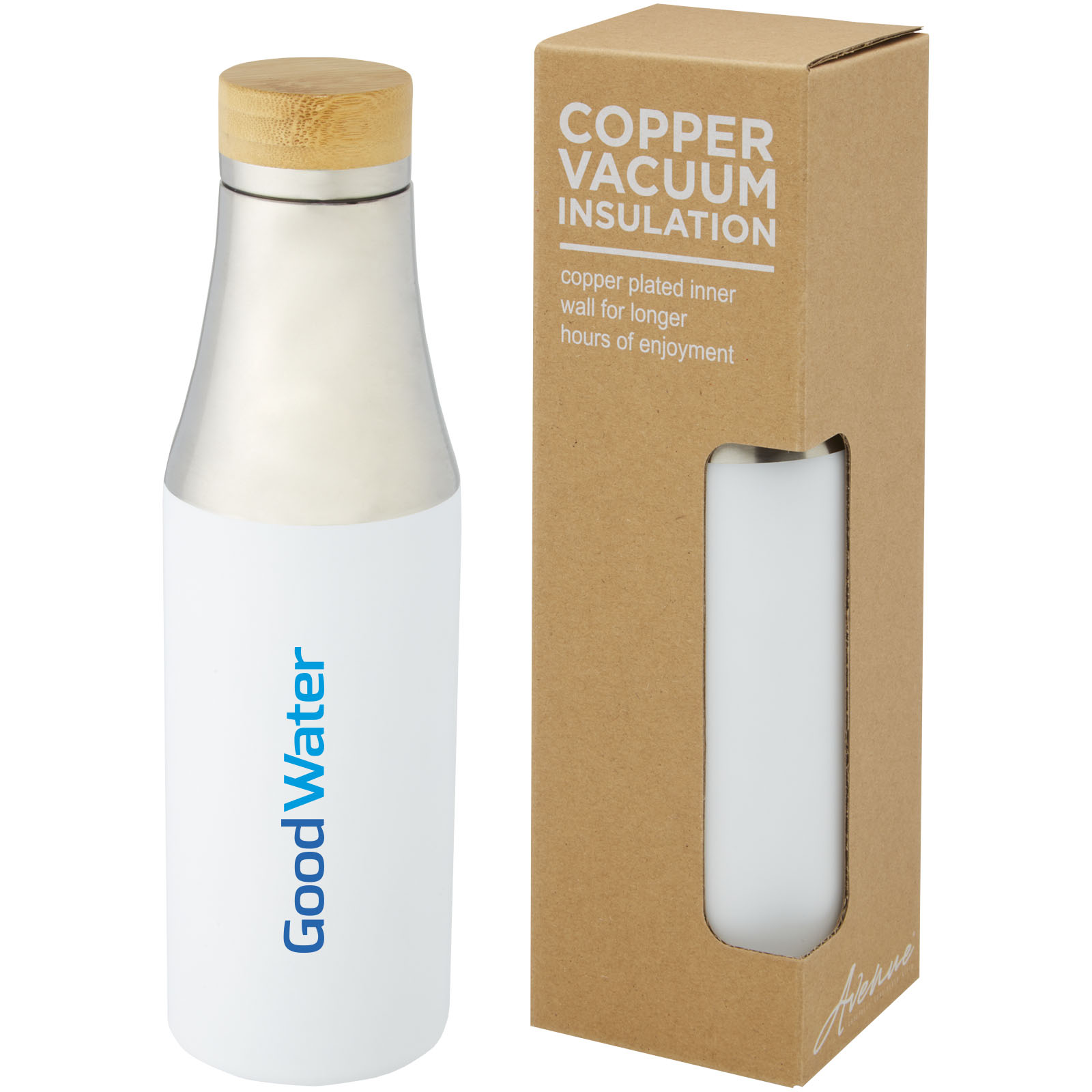 Botella de acero inoxidable con aislamiento al vacío de cobre de 540 ml Hulan