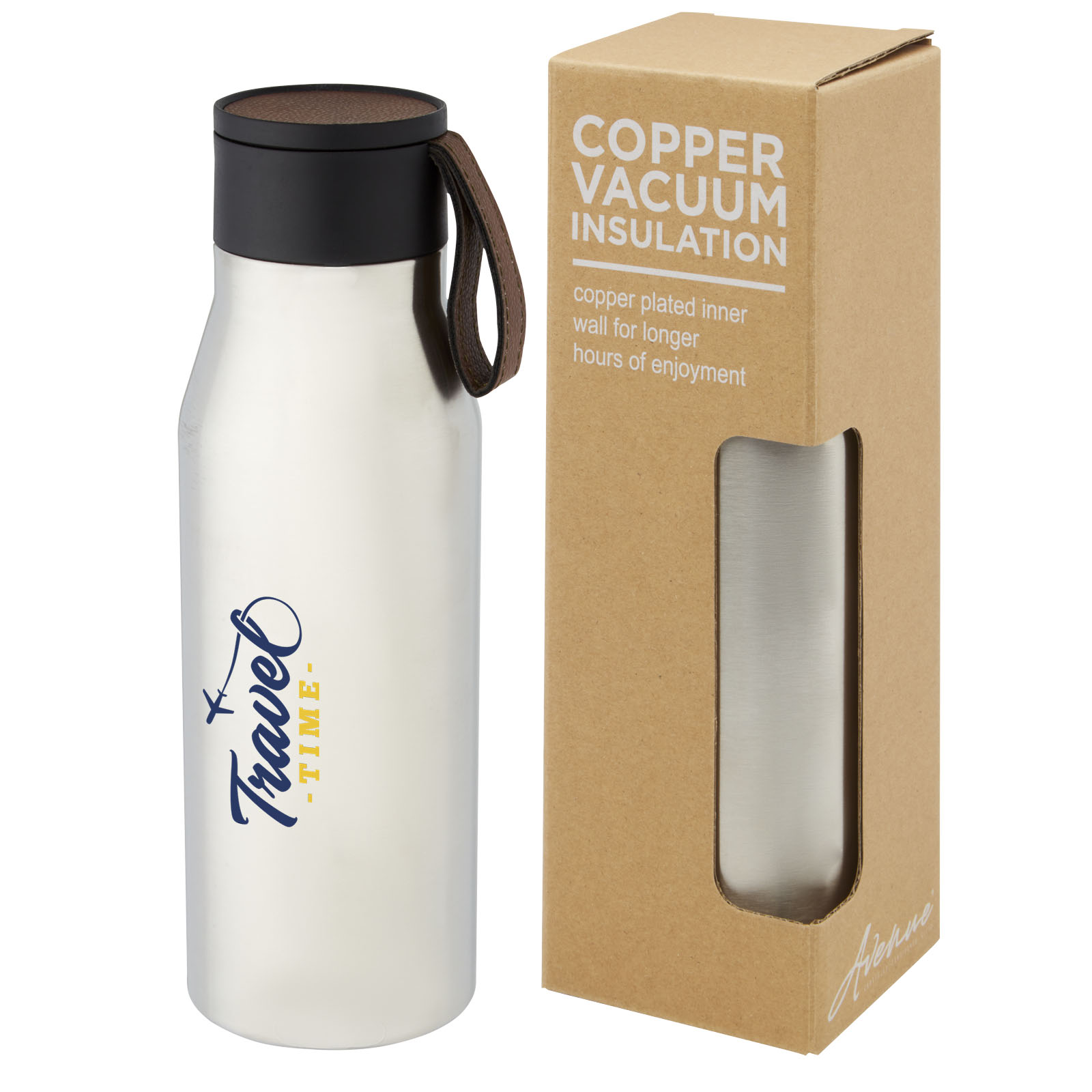 Botella de acero inoxidable con aislamiento al vacío de cobre de 500 ml  Ljungan