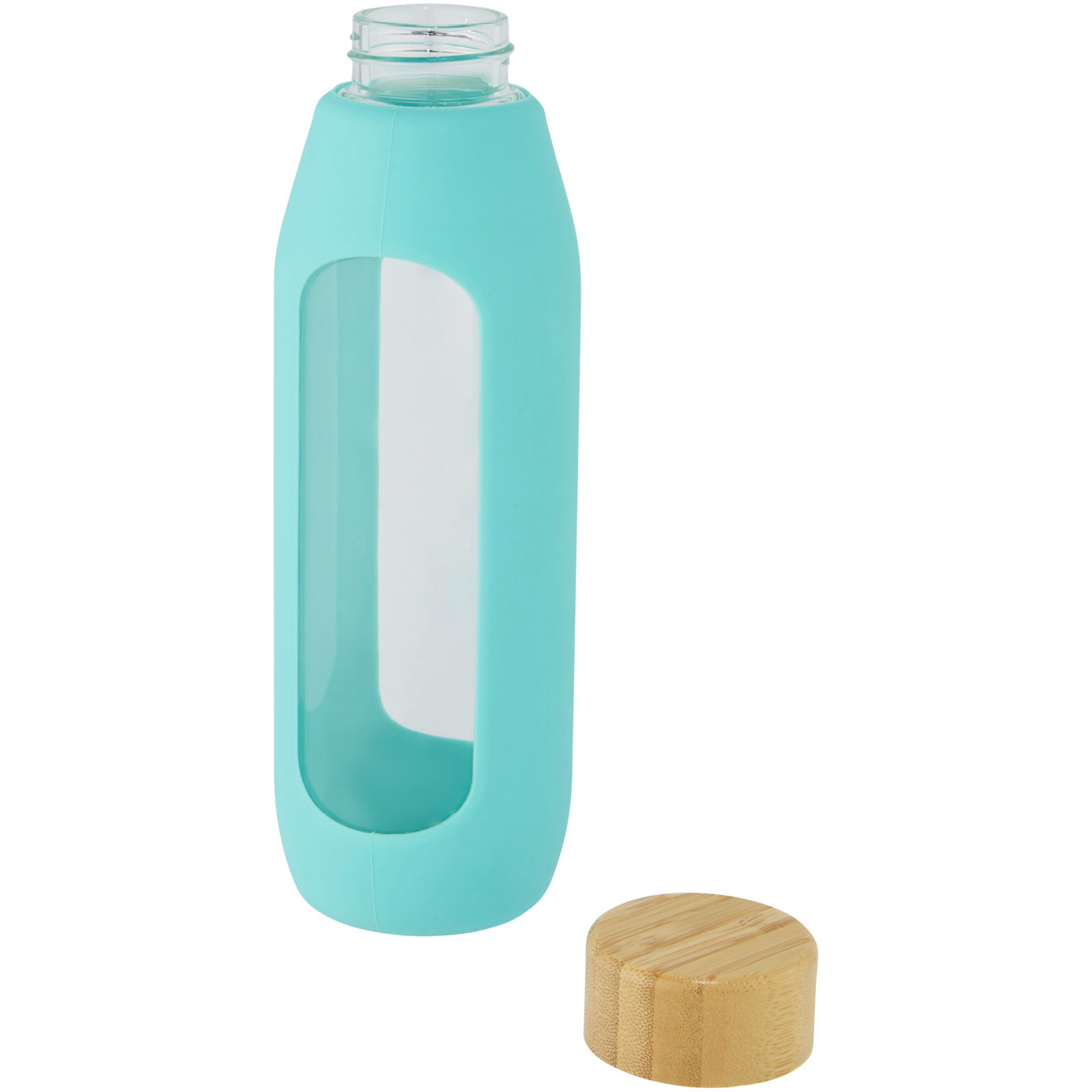 Botella de vidrio borosilicato con agarre de silicona de 600 ml  Tidan