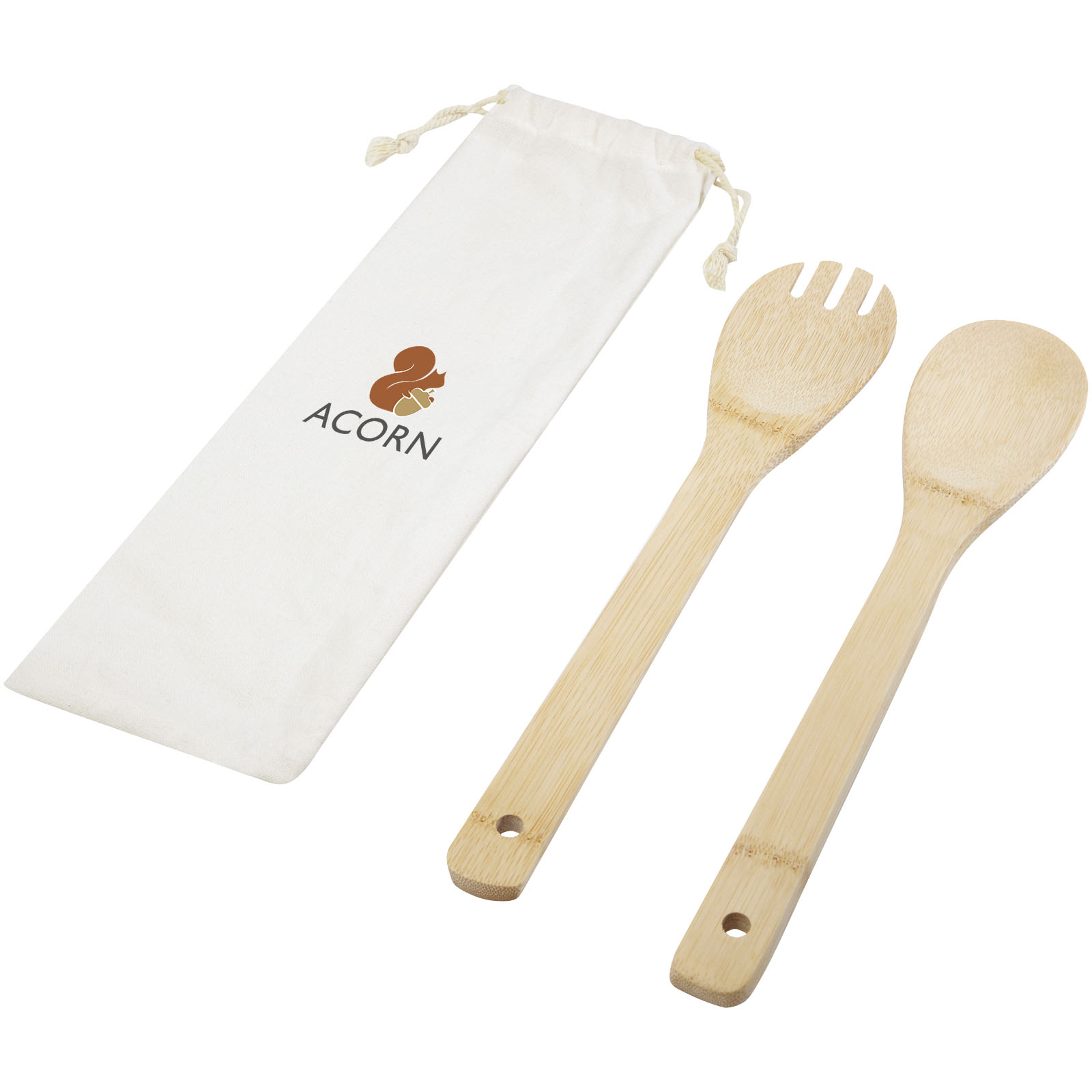 Cuchara y tenedor de bambú para ensalada Endiv