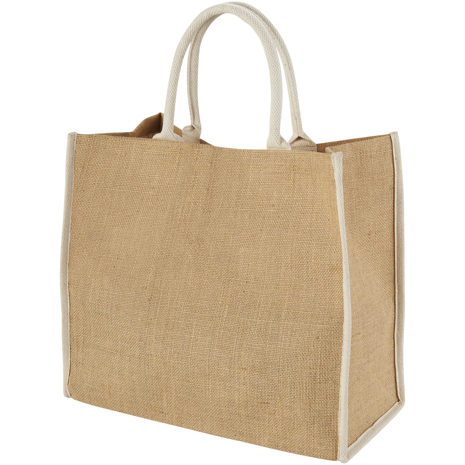 Bolsa Tote de yute con bordes contrastados Harry
