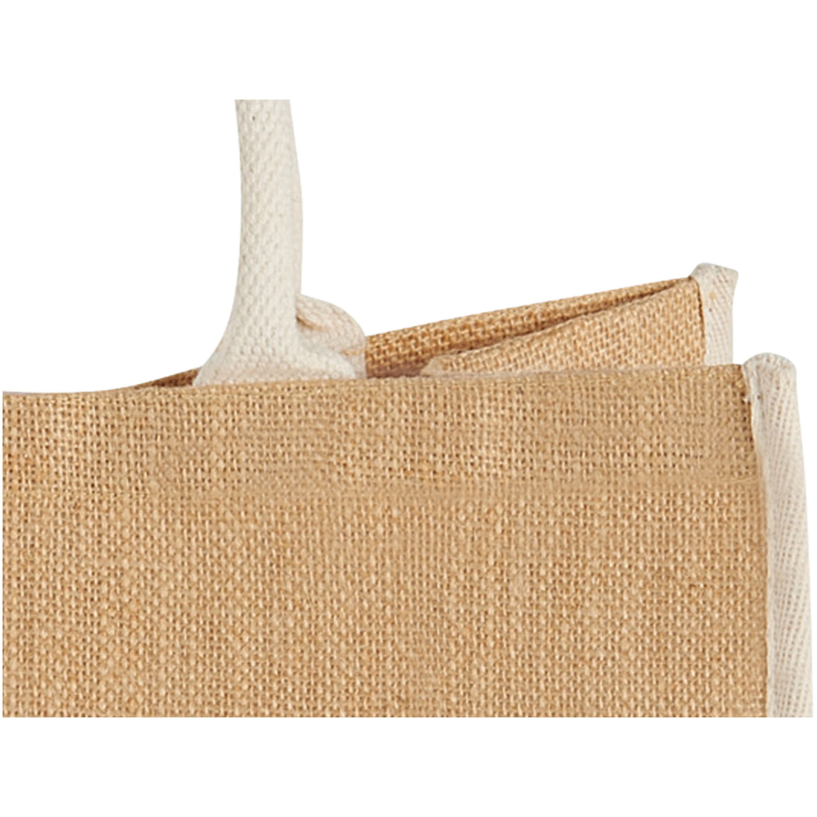 Bolsa Tote de yute con bordes contrastados Harry