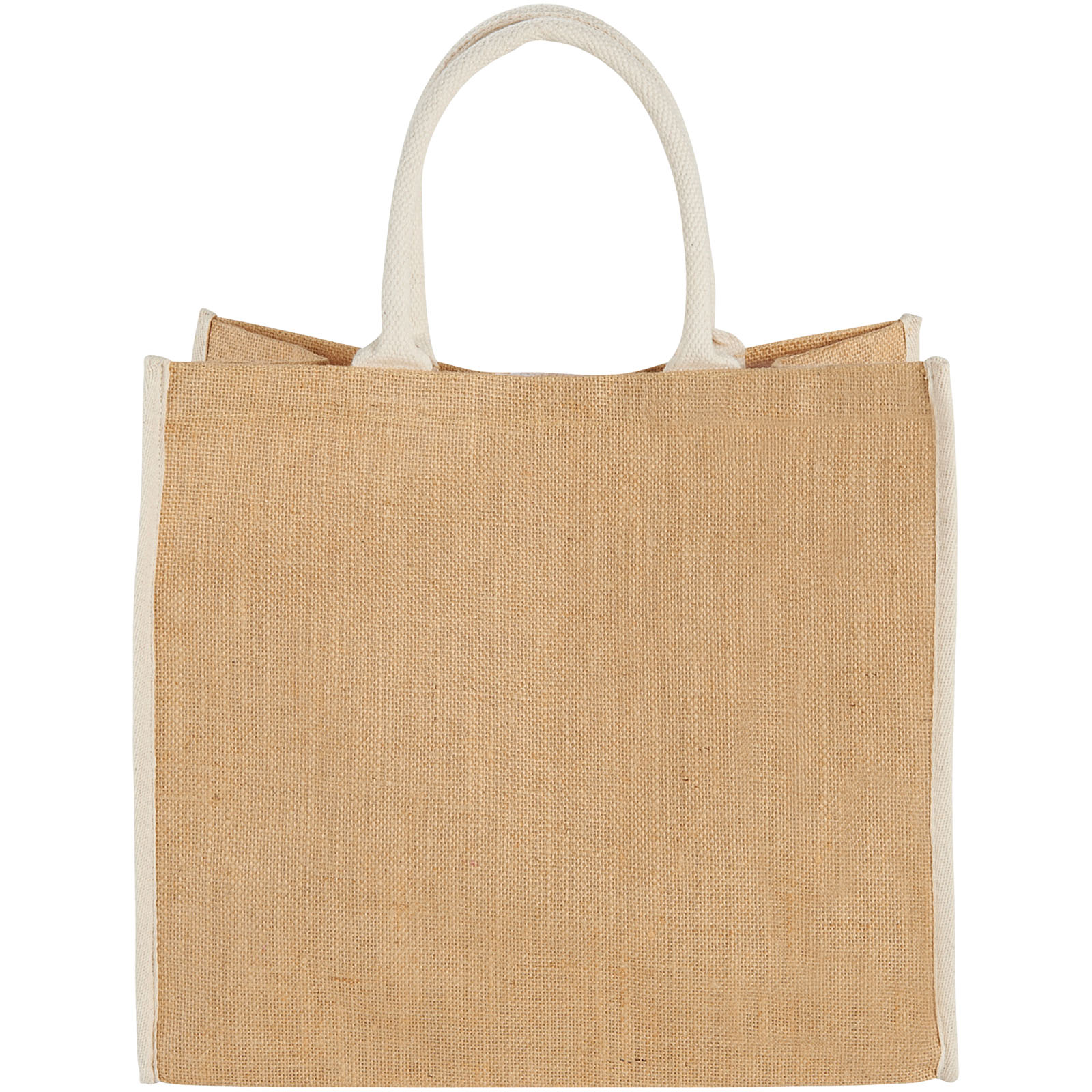 Bolsa Tote de yute con bordes contrastados Harry