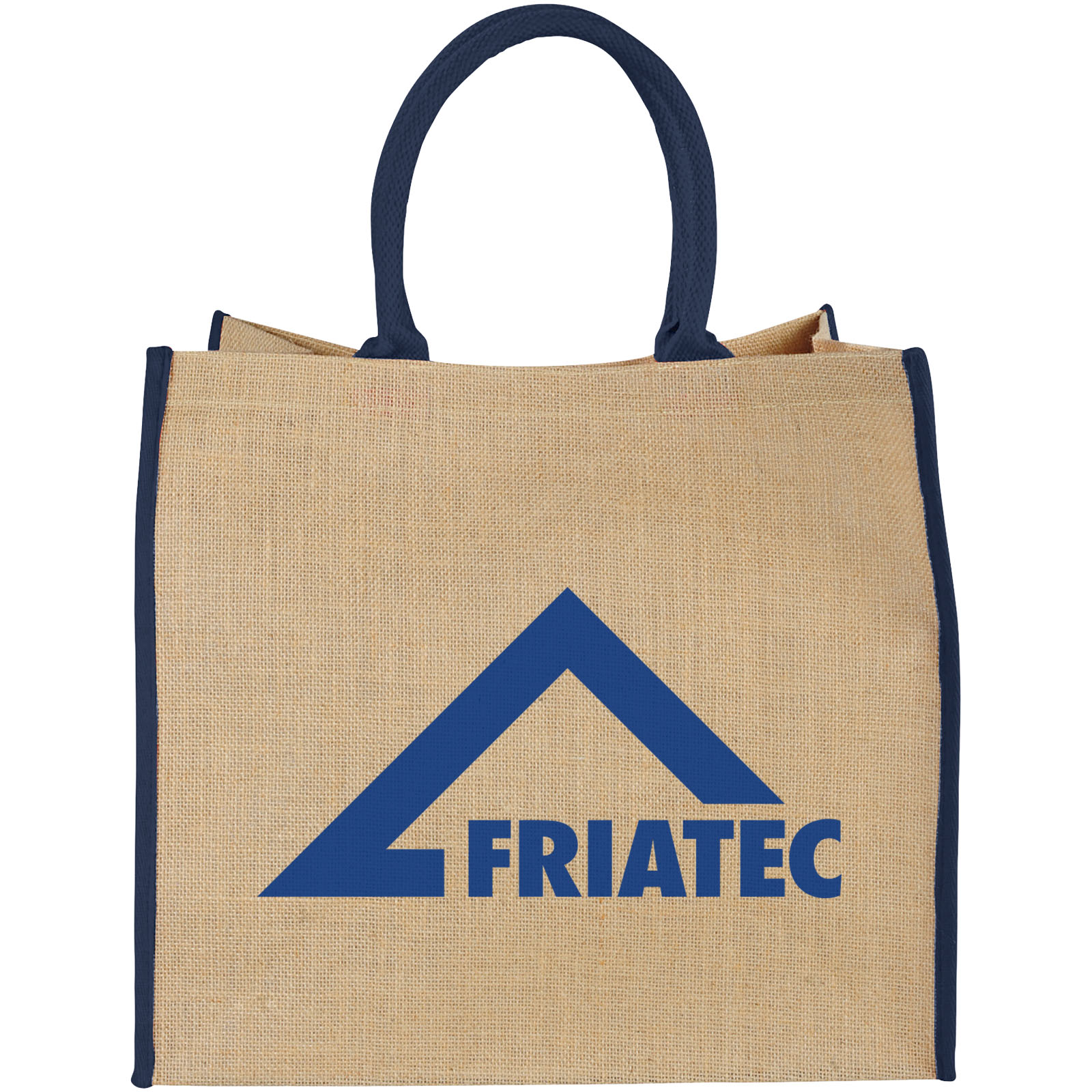 Bolsa Tote de yute con bordes contrastados Harry
