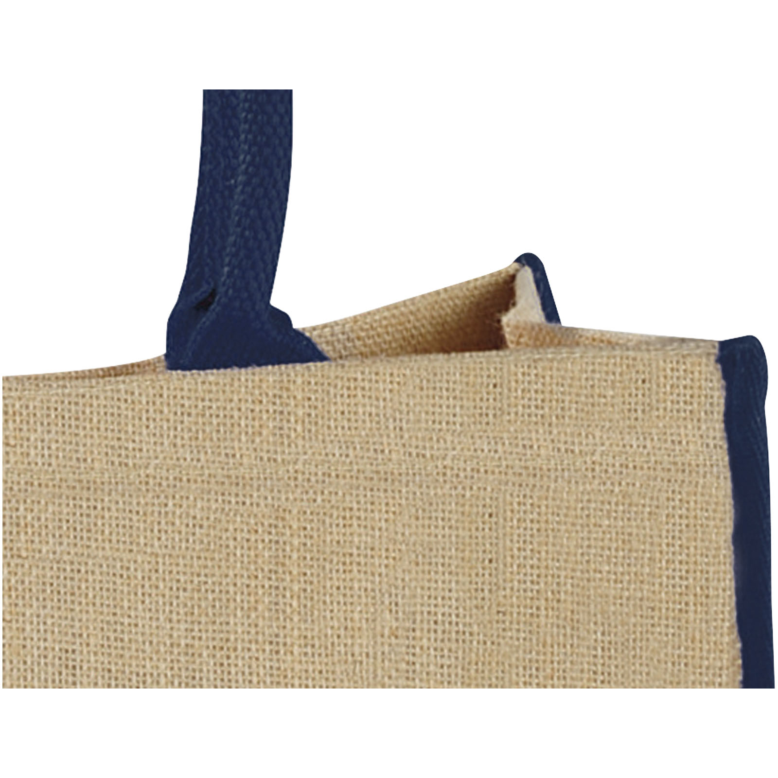 Bolsa Tote de yute con bordes contrastados Harry