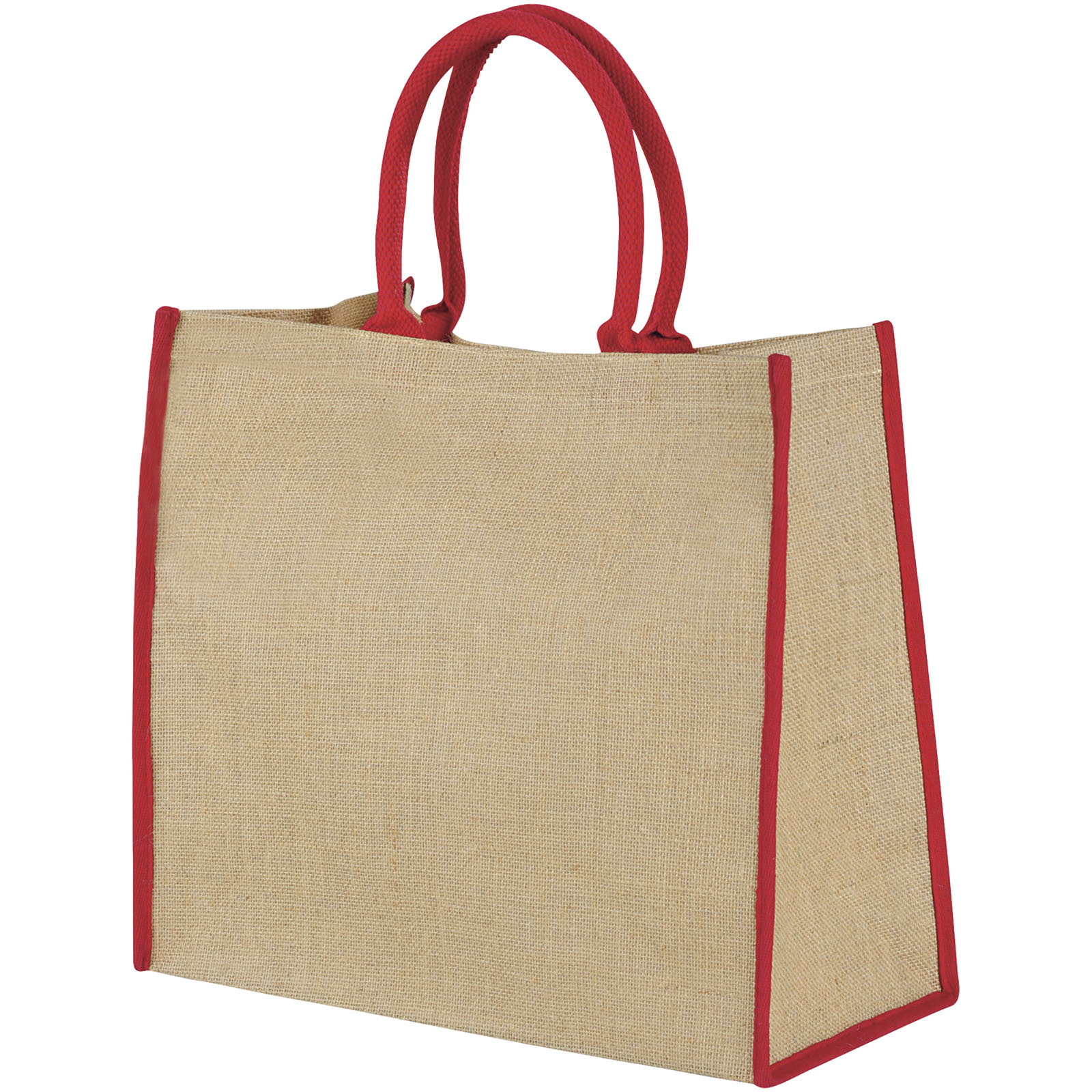 Bolsa Tote de yute con bordes contrastados Harry