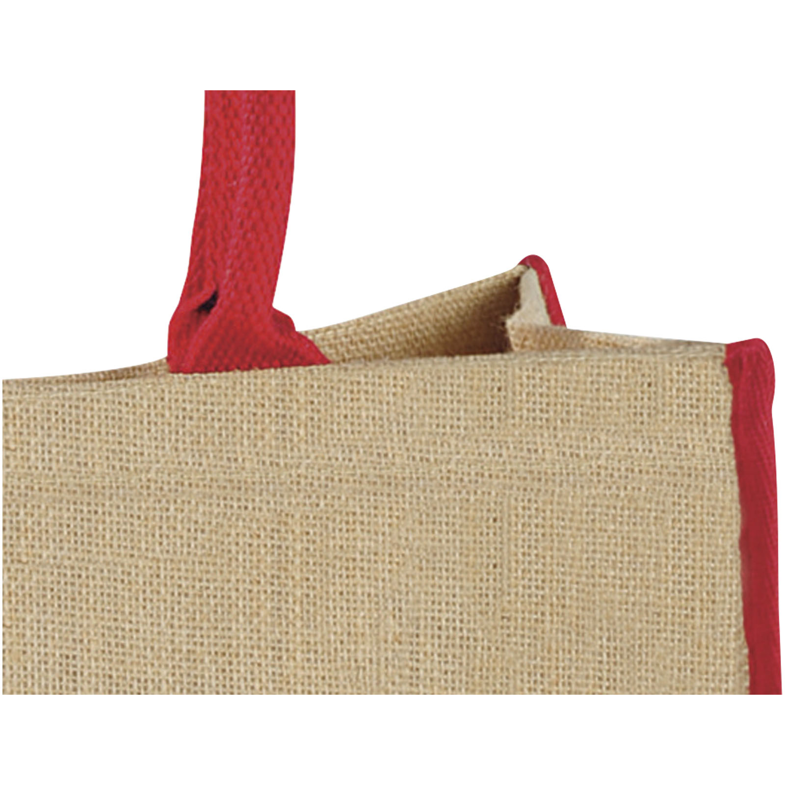Bolsa Tote de yute con bordes contrastados Harry