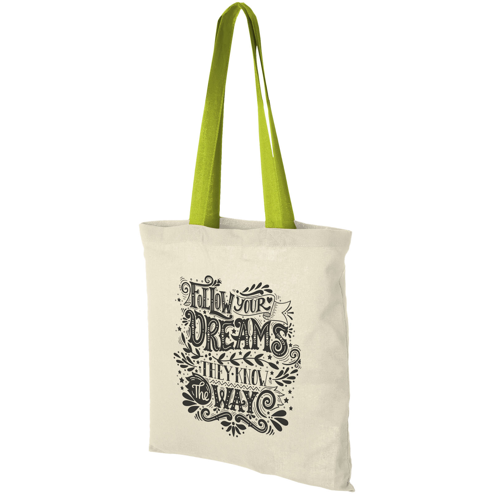 Bolsa Tote de algodón 100 g/m² con asas largas contrastadas Nevada