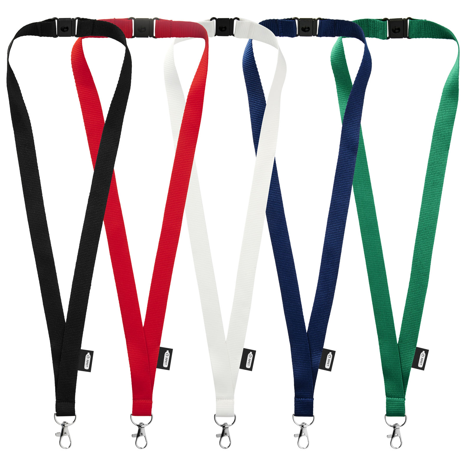 Lanyard de PET reciclado con cierre independiente Tom