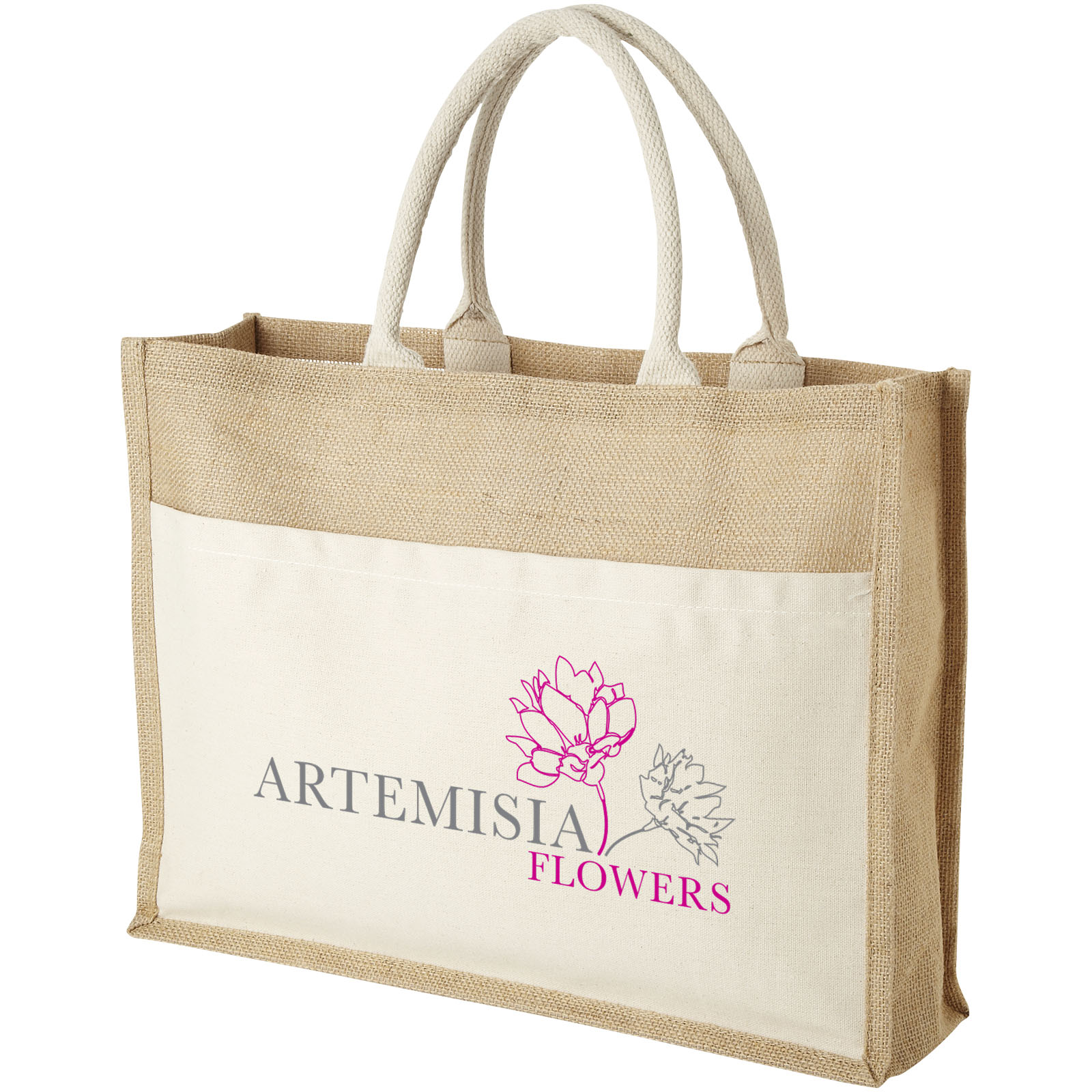 Bolsa Tote de yute con bolsillo Mumbay