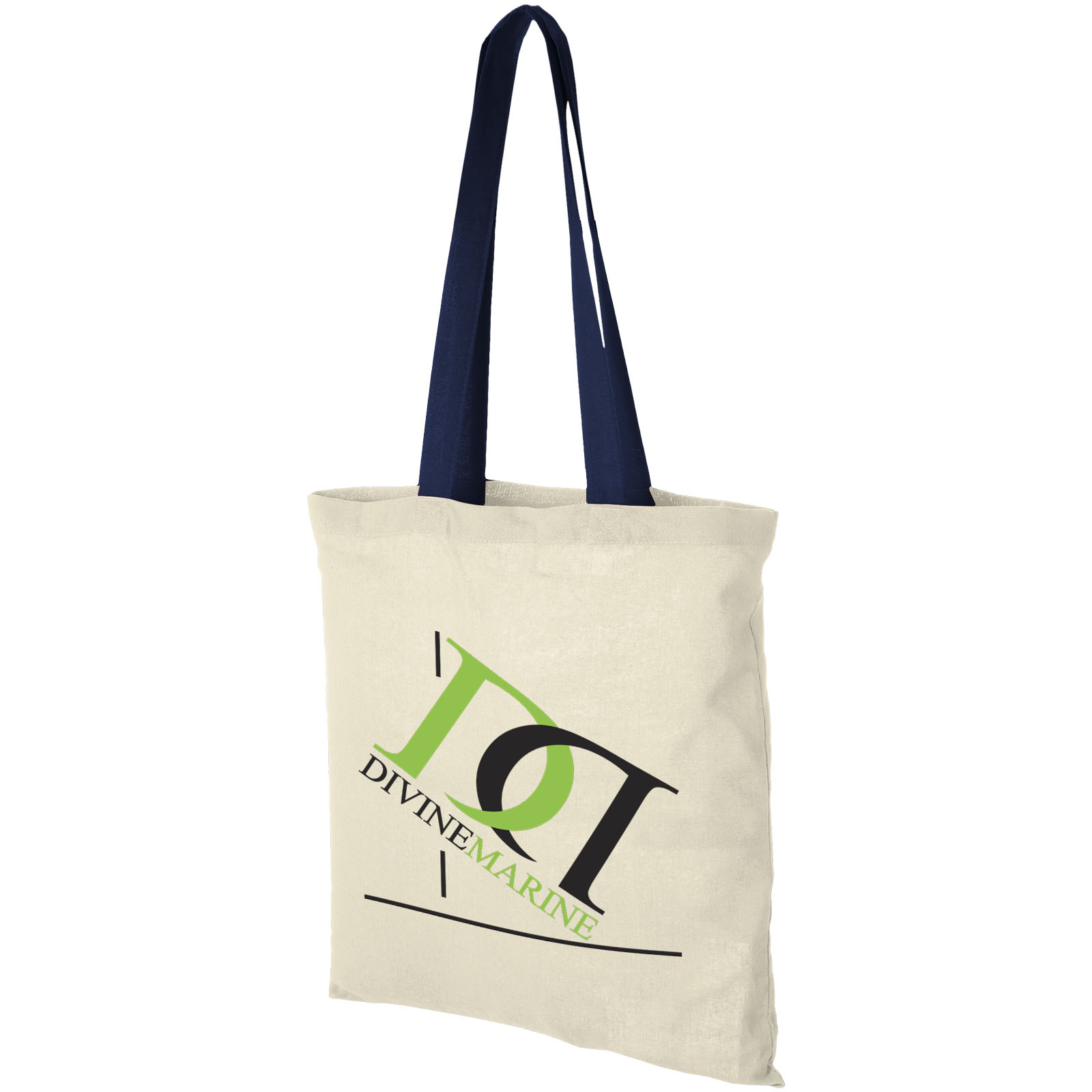 Bolsa Tote de algodón 100 g/m² con asas largas contrastadas Nevada