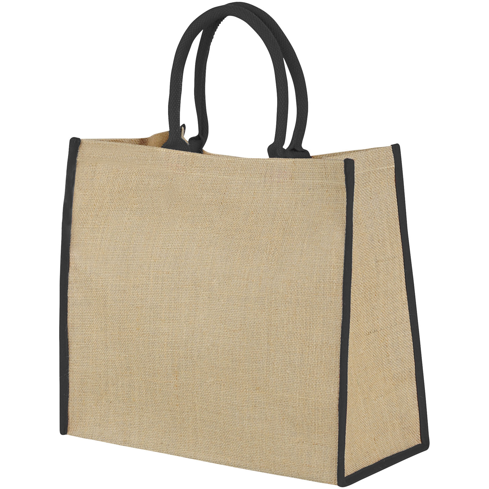 Bolsa Tote de yute con bordes contrastados Harry