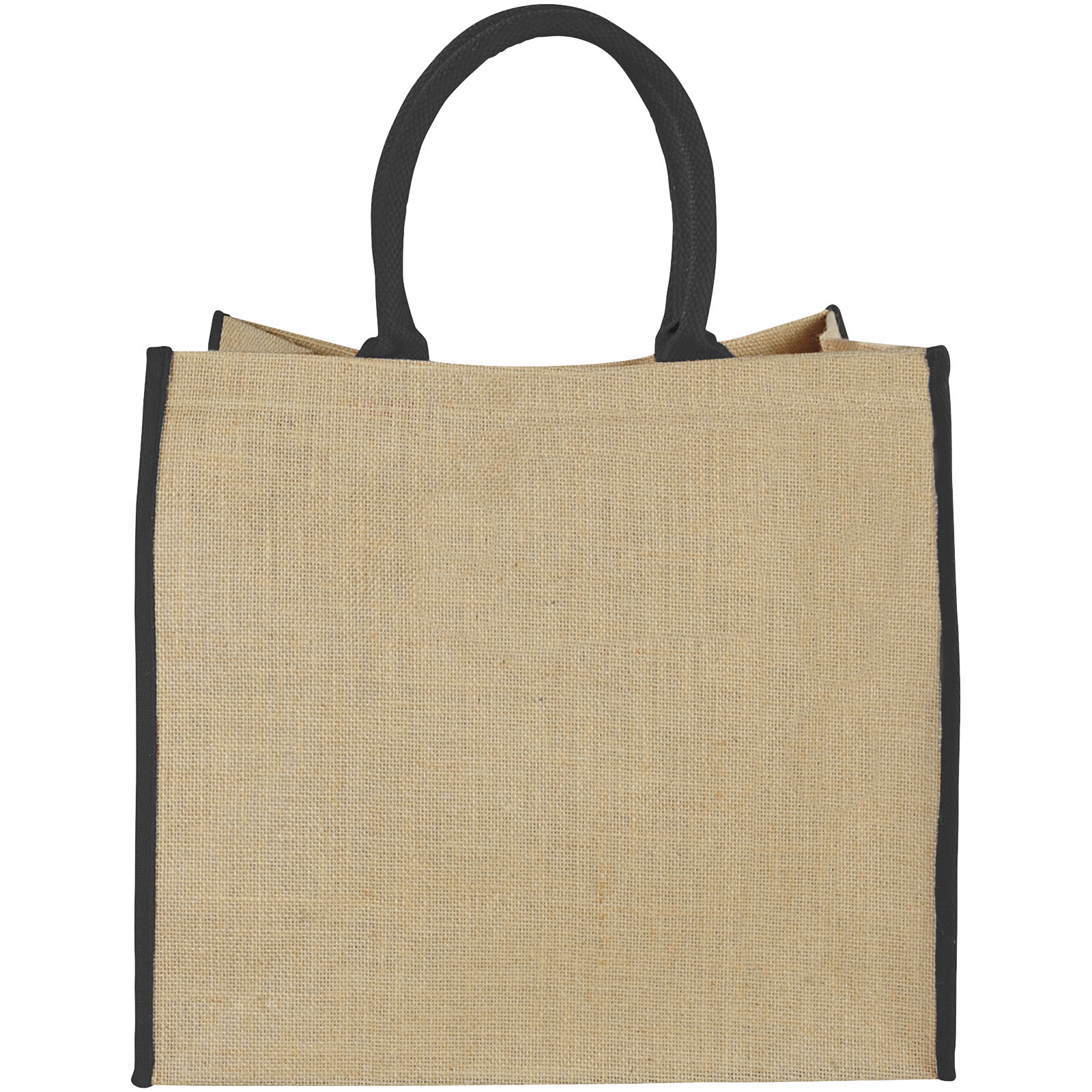 Bolsa Tote de yute con bordes contrastados Harry