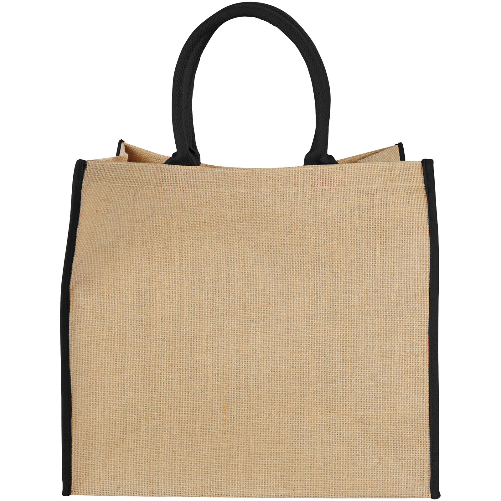 Bolsa Tote de yute con bordes contrastados Harry