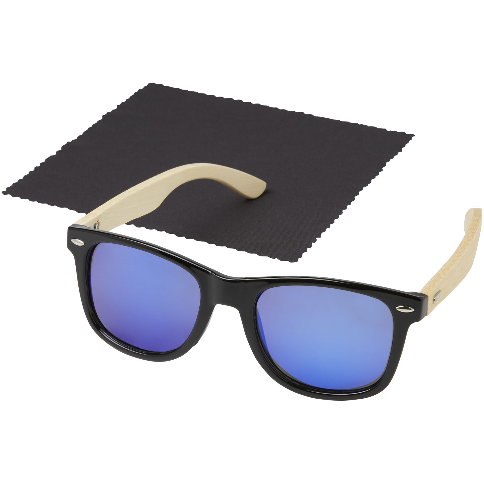 Gafas de sol polarizadas con cristal de espejo de PET reciclado/bambú en caja de regalo Taiyō
