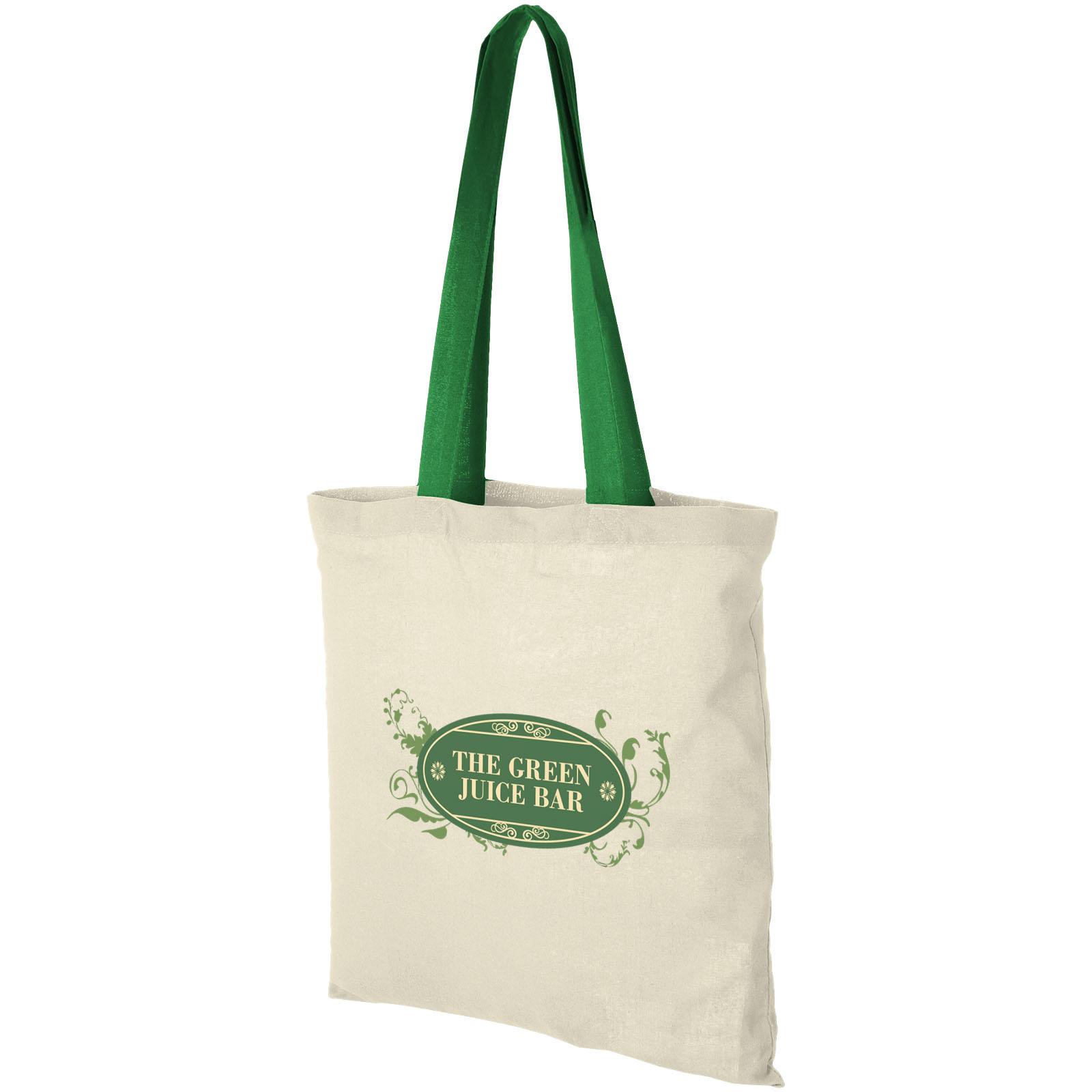 Bolsa Tote de algodón 100 g/m² con asas largas contrastadas Nevada