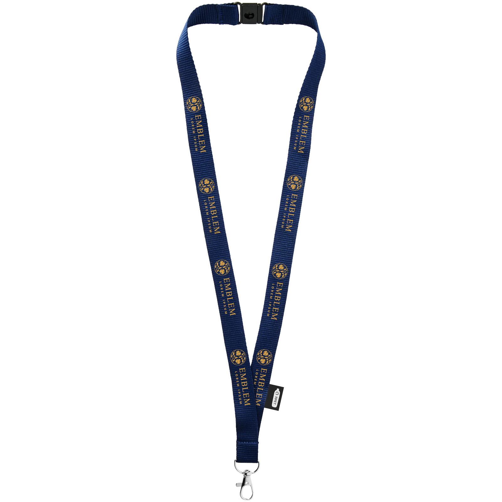 Lanyard de PET reciclado con cierre independiente Tom