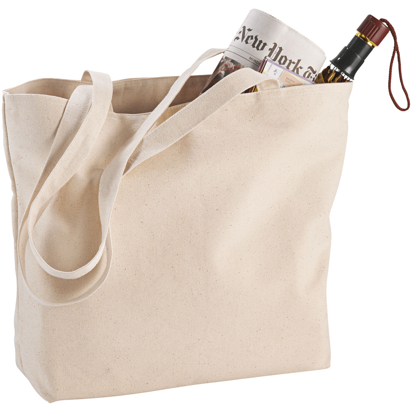 Bolsa Tote de algodón 320 g/m² con cremallera Ningbo