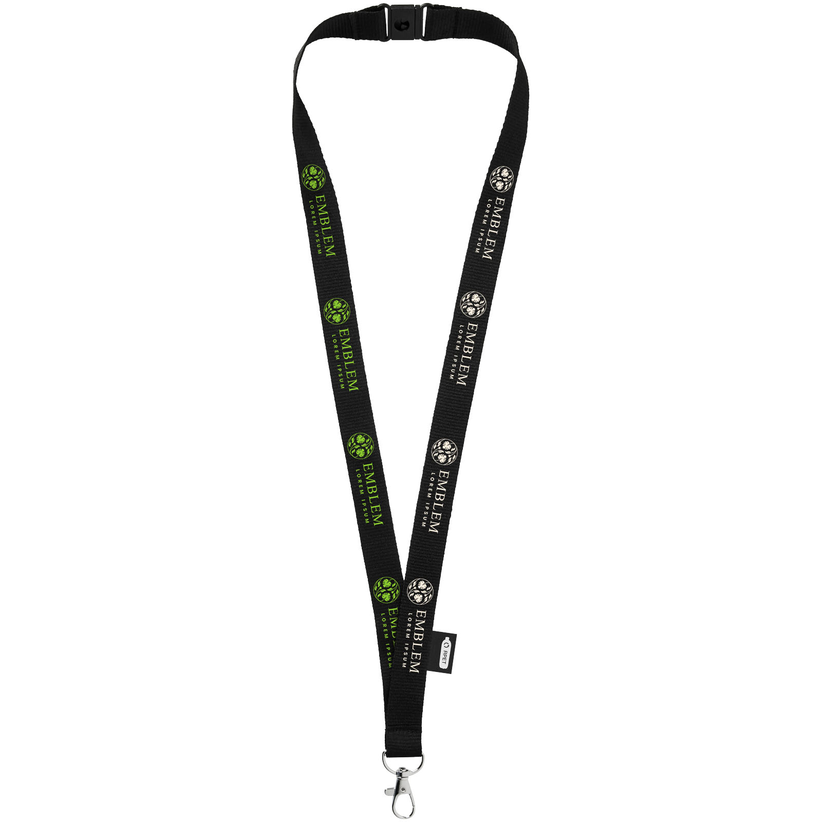 Lanyard de PET reciclado con cierre independiente Tom