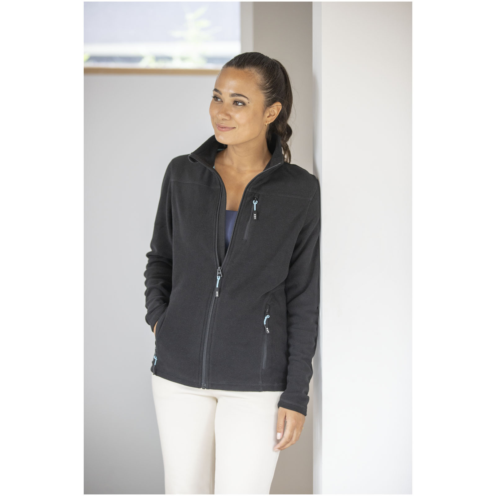 Chaqueta polar con cremallera entera reciclada GRS para mujer Amber