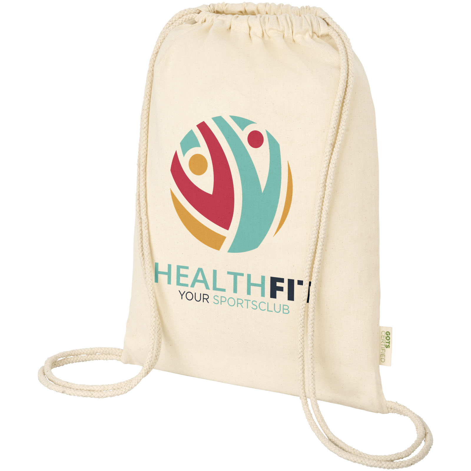 Mochila de cuerdas de algodón orgánico de 140 g/m² 5L Orissa