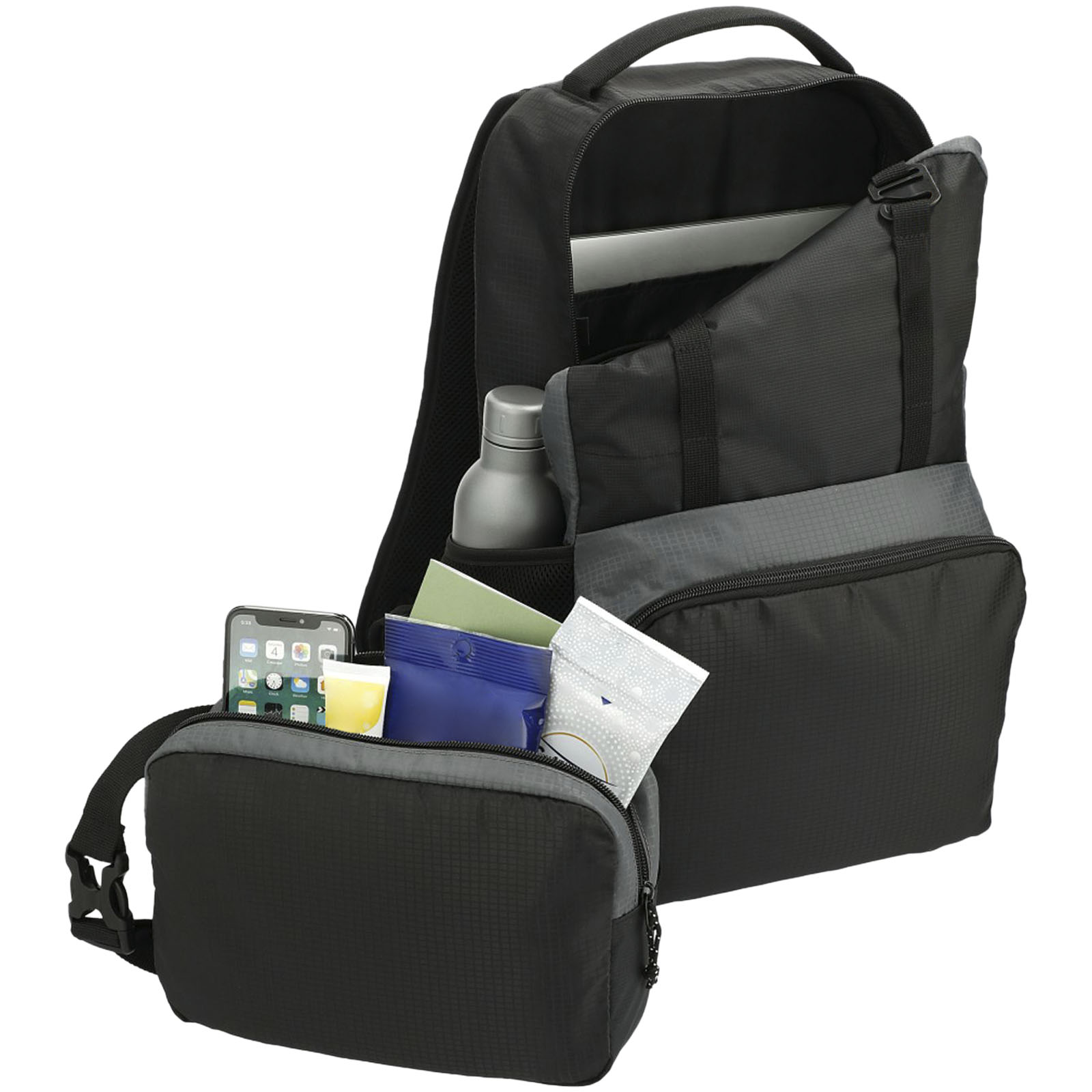 Mochila para portátil de 15 reciclada GRS en dos tonos de 14 L Trailhead