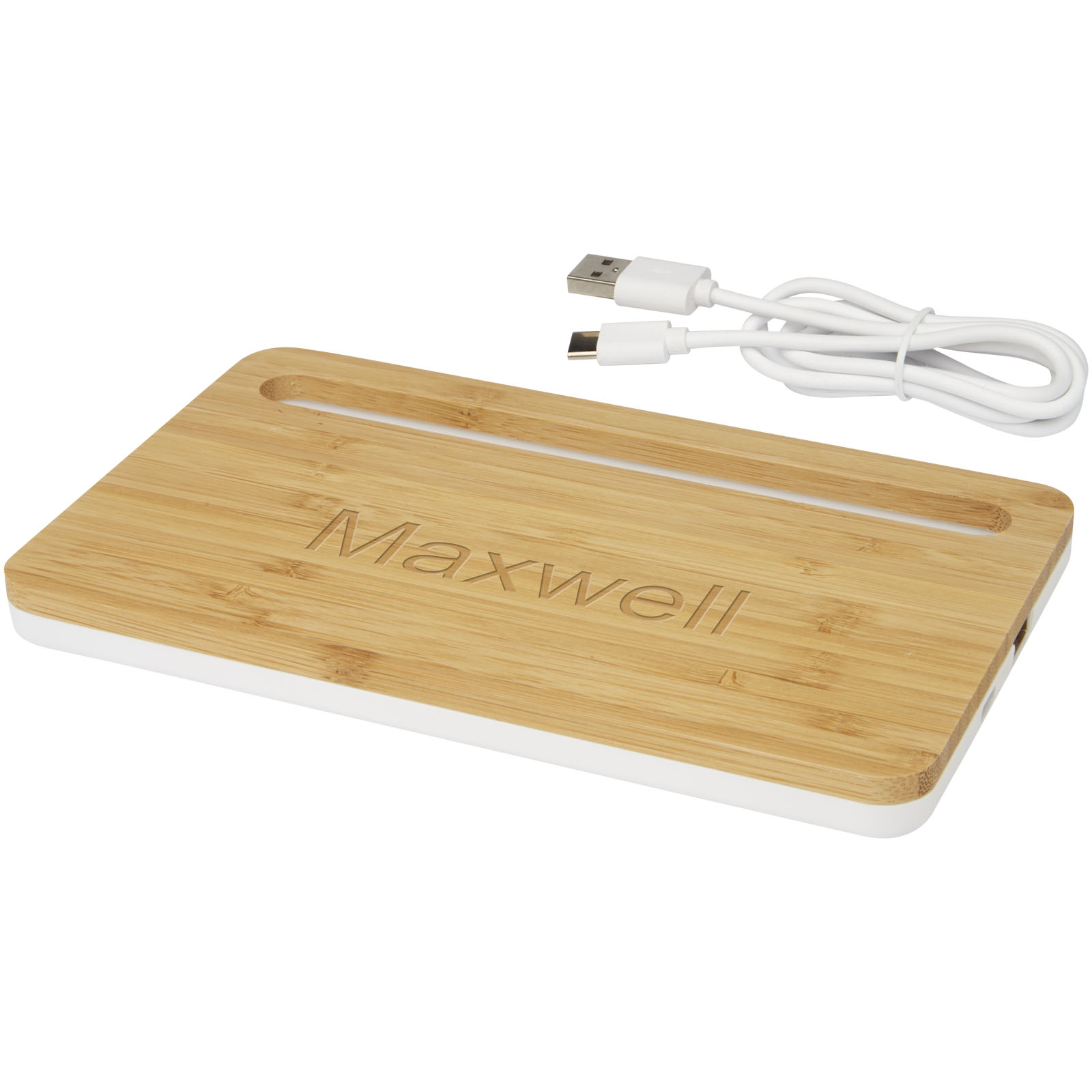Cargador inalámbrico de bambú de 10 W Medake