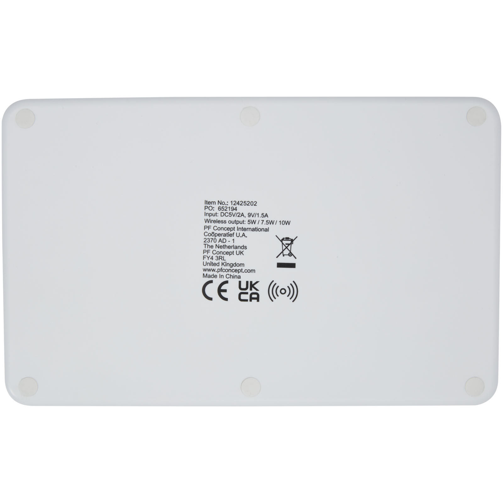 Cargador inalámbrico de bambú de 10 W Medake