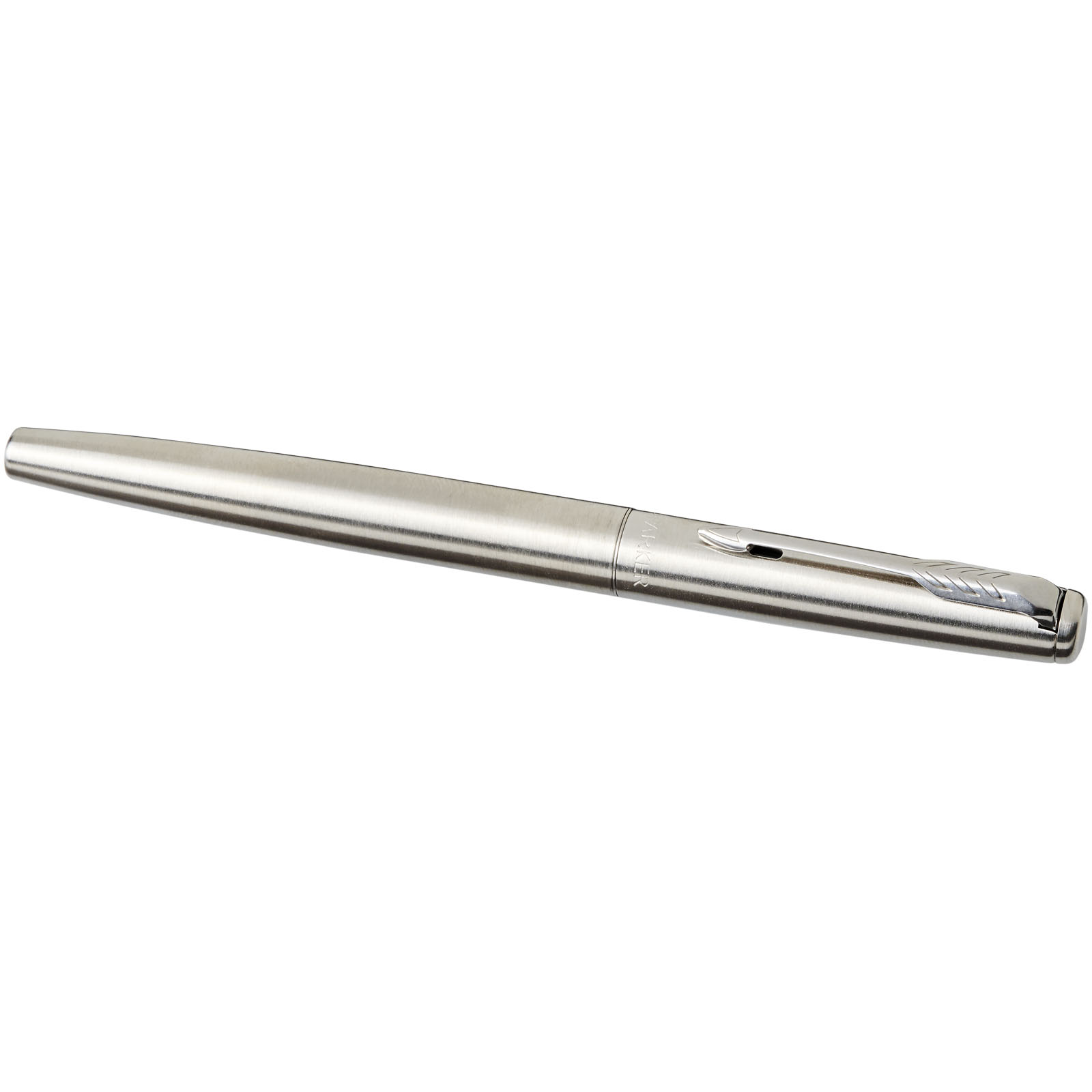 Parker pluma estilográfica de acero inoxidable Jotter (tinta azul)