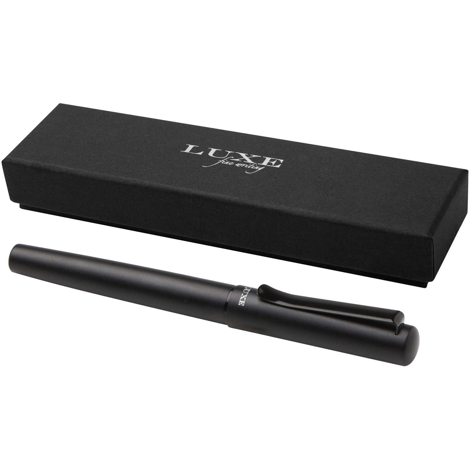 Pluma estilográfica de aluminio reciclado Lucetta (tinta negra)