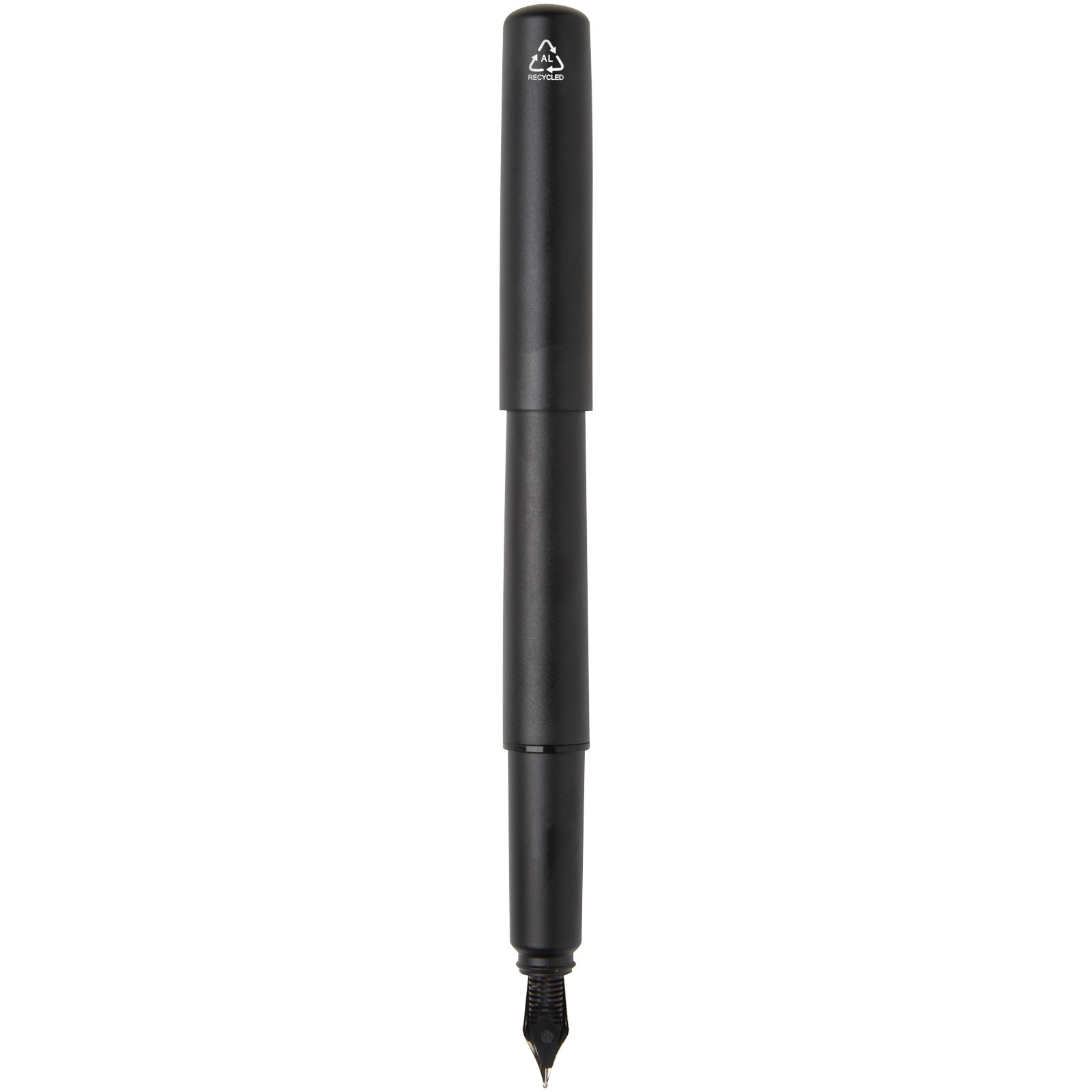 Pluma estilográfica de aluminio reciclado Lucetta (tinta negra)
