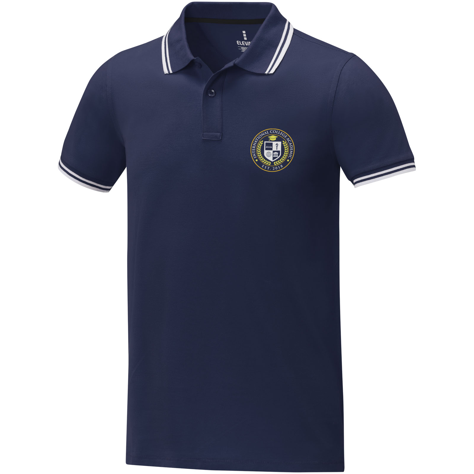 Polo de manga corta con ribete para hombre Amarago