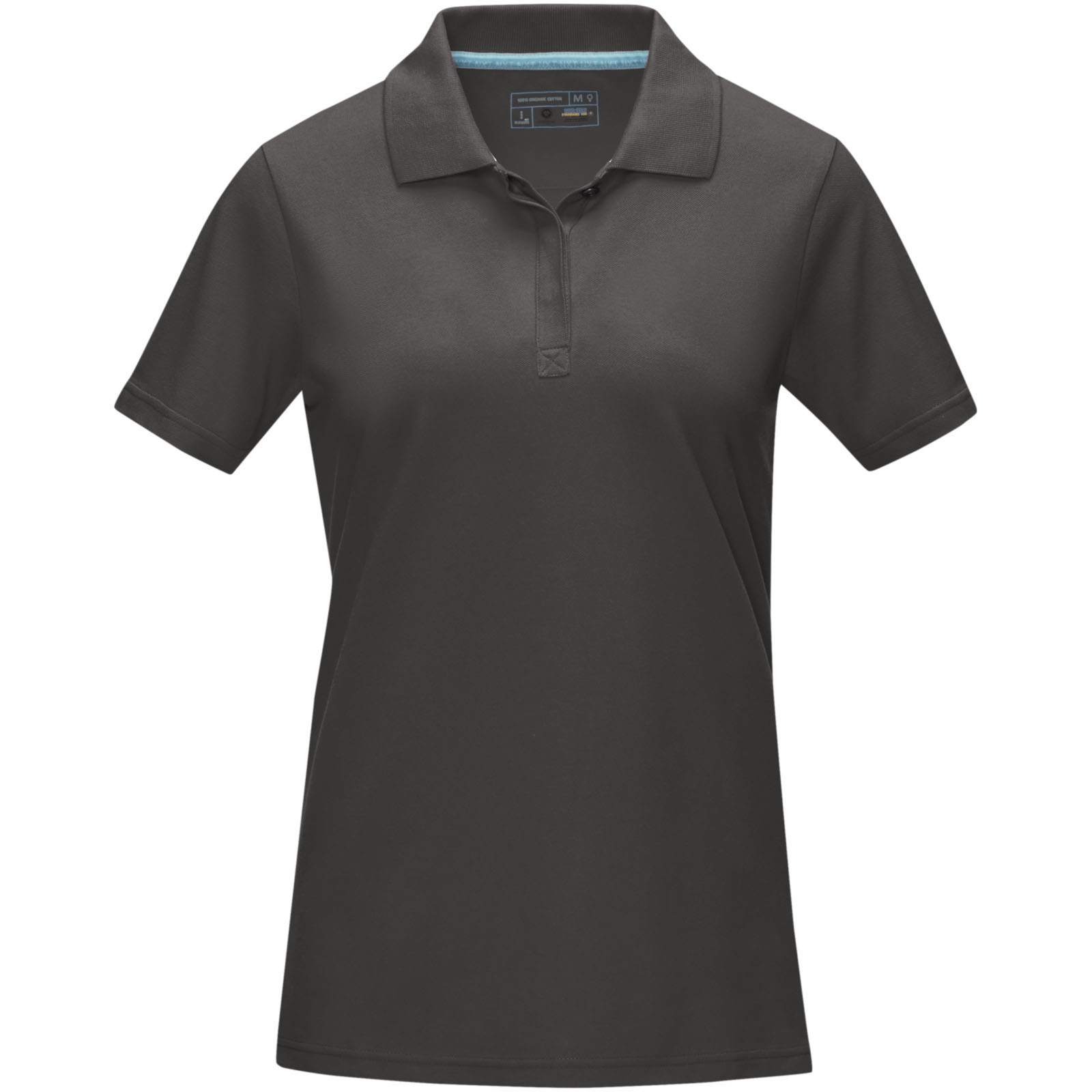 Polo orgánico de manga corta para mujer Graphite