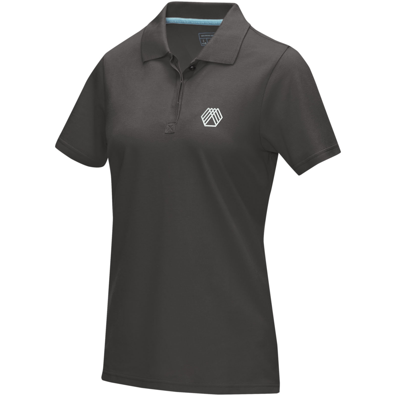 Polo orgánico de manga corta para mujer Graphite