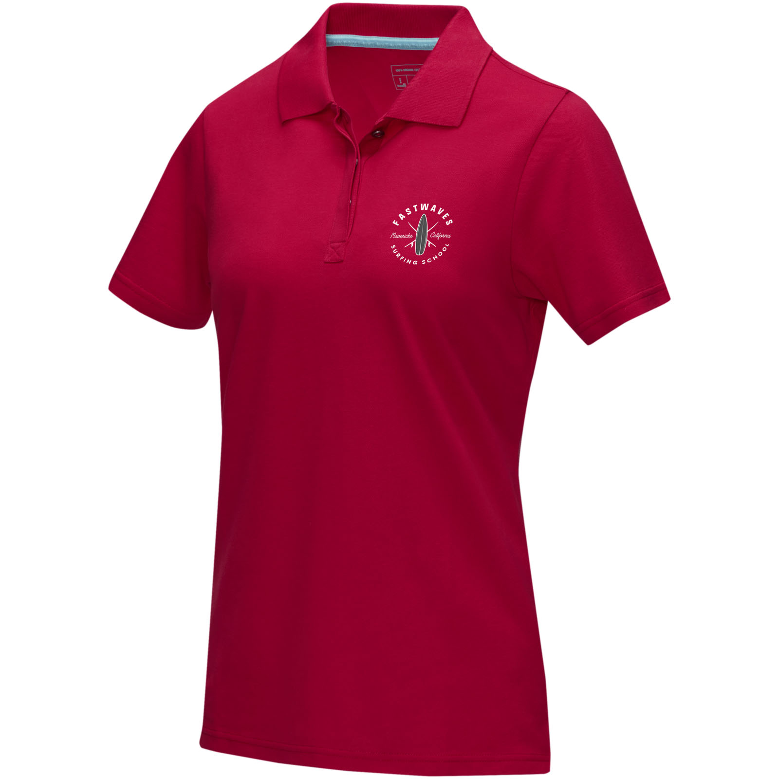 Polo orgánico de manga corta para mujer Graphite