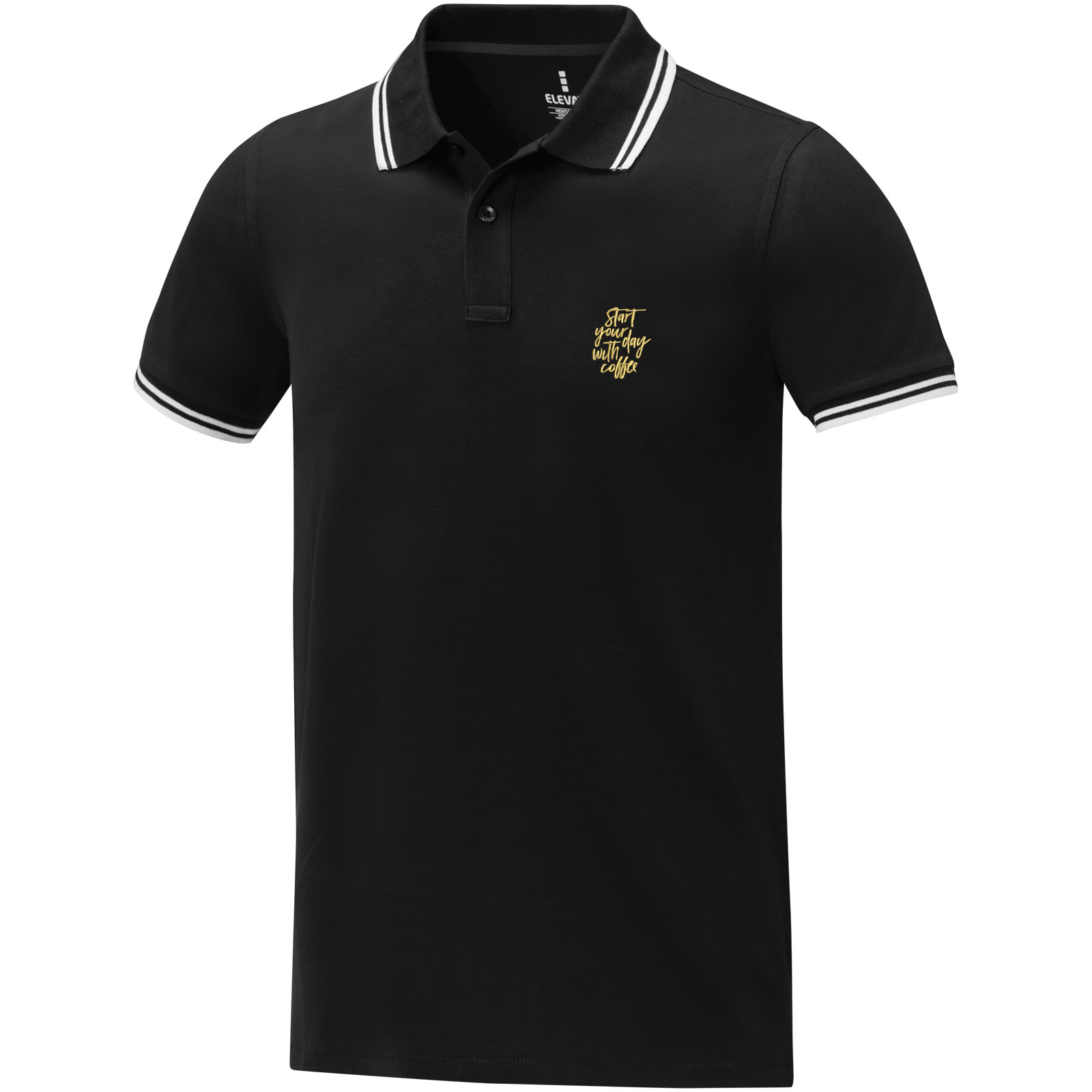 Polo de manga corta con ribete para hombre Amarago