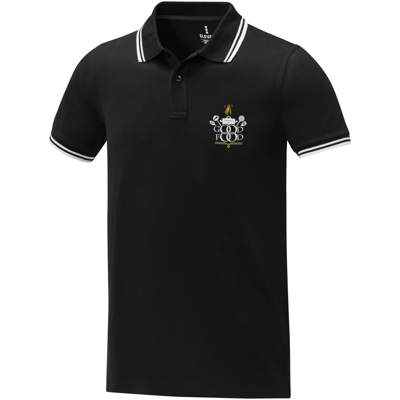 Polo de manga corta con ribete para hombre Amarago