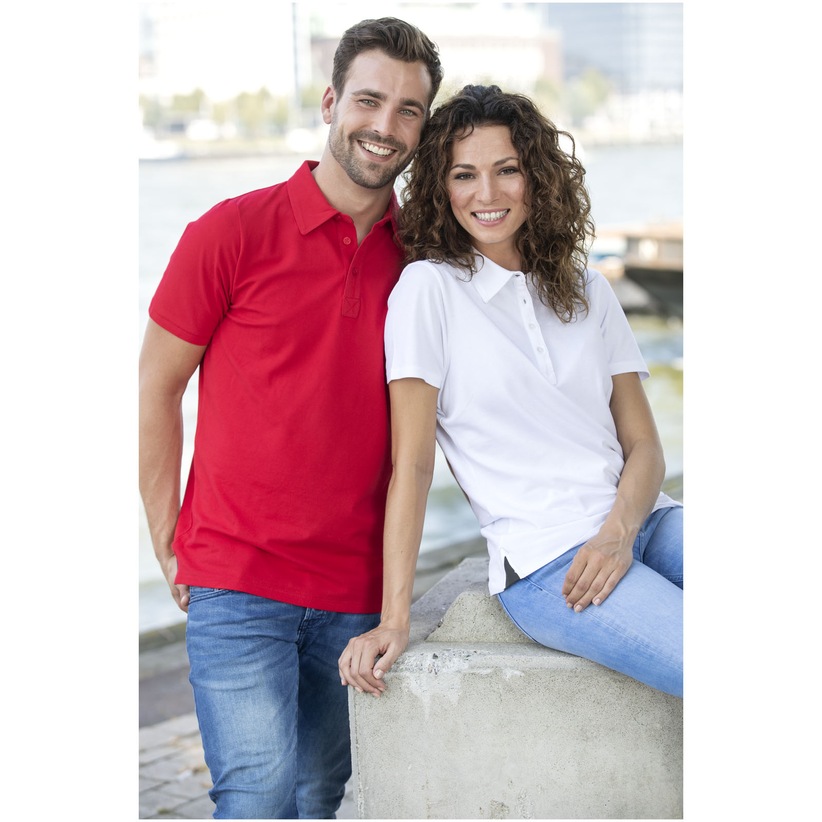 Polo de manga corta elástico para mujer Markham