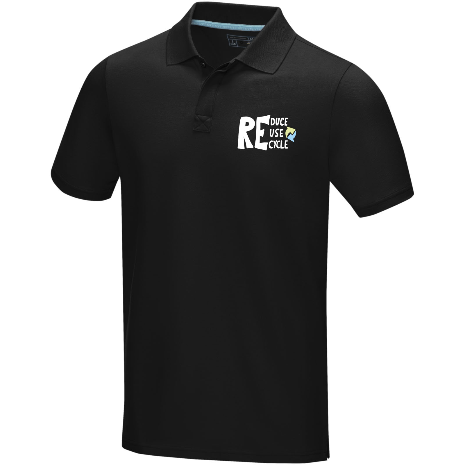 Polo orgánico de manga corta para hombre Graphite
