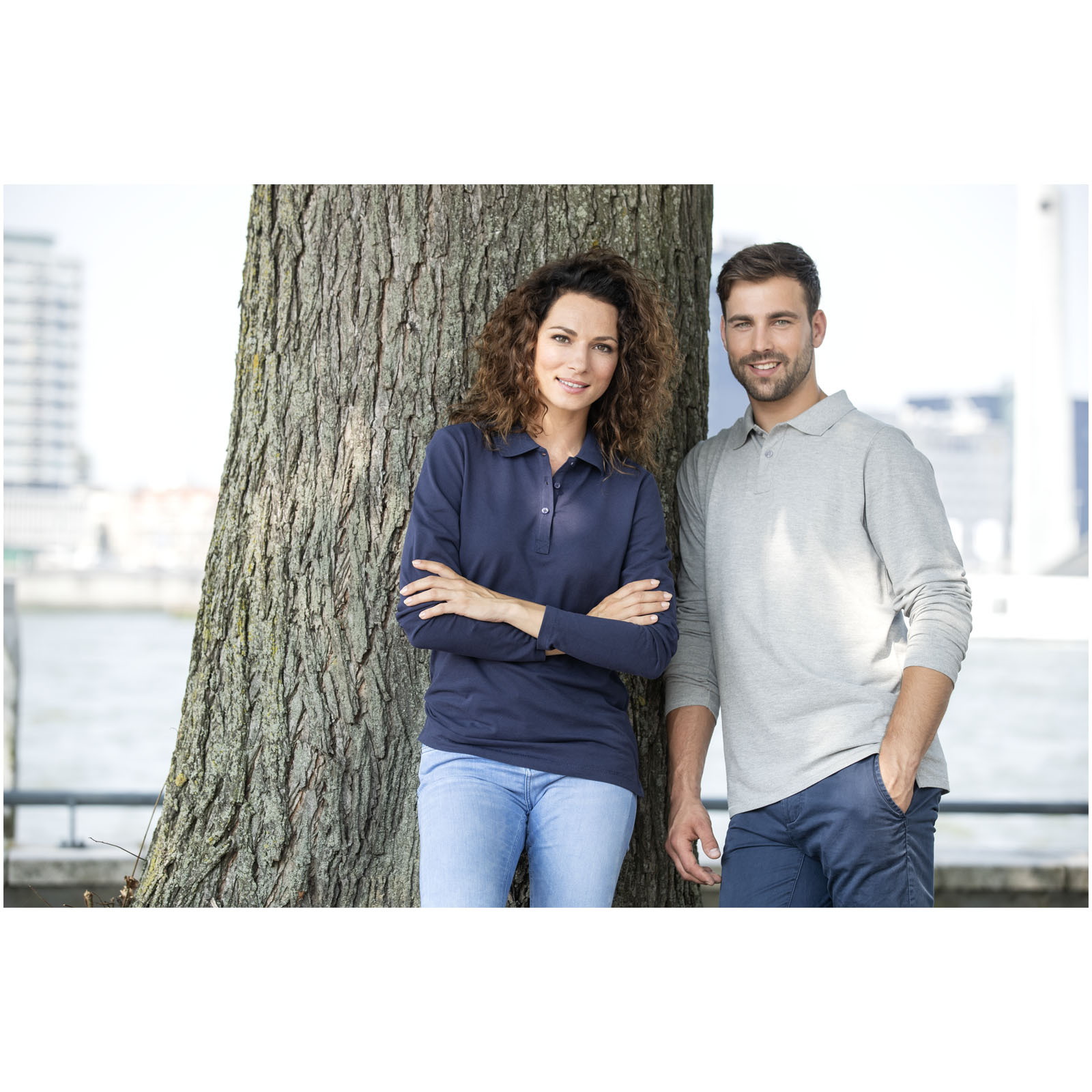 Polo de manga larga para hombre Oakville
