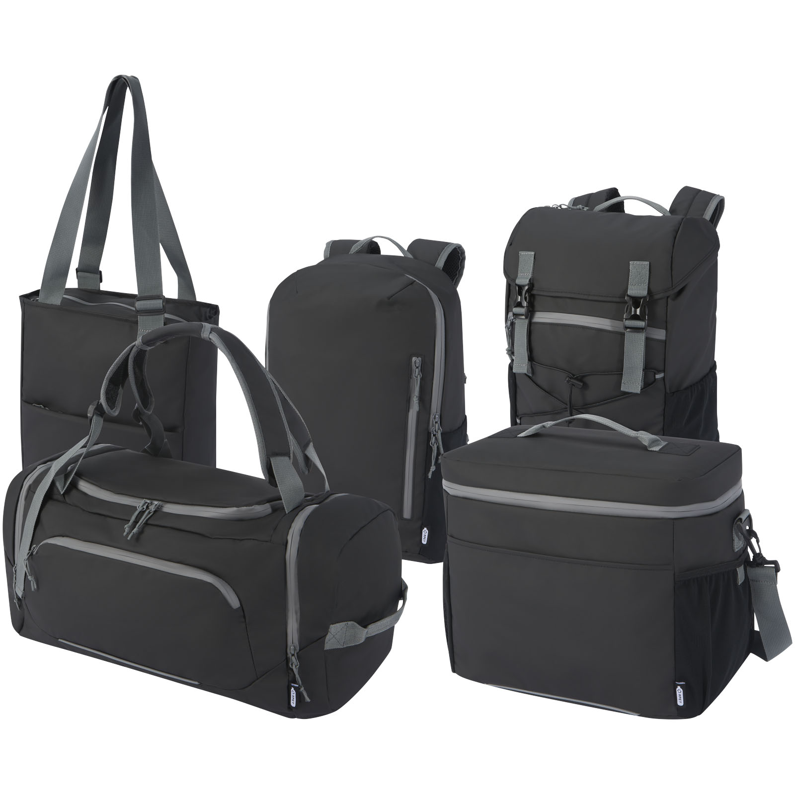 Mochila de lona resistente al agua de material reciclado GRS de 35 l Aqua
