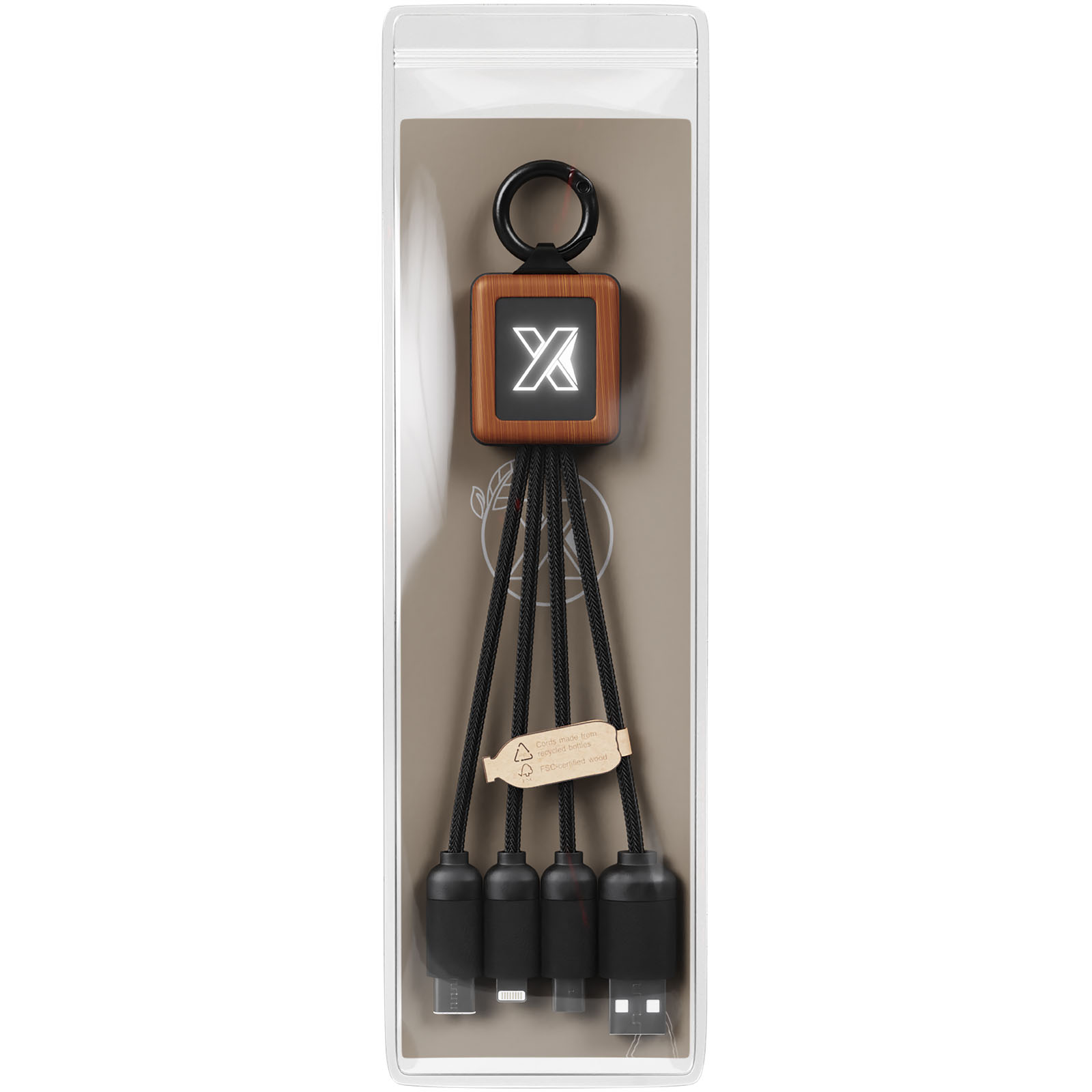 SCX.design Cable de madera de 20 W FSC fácil de usar C-19