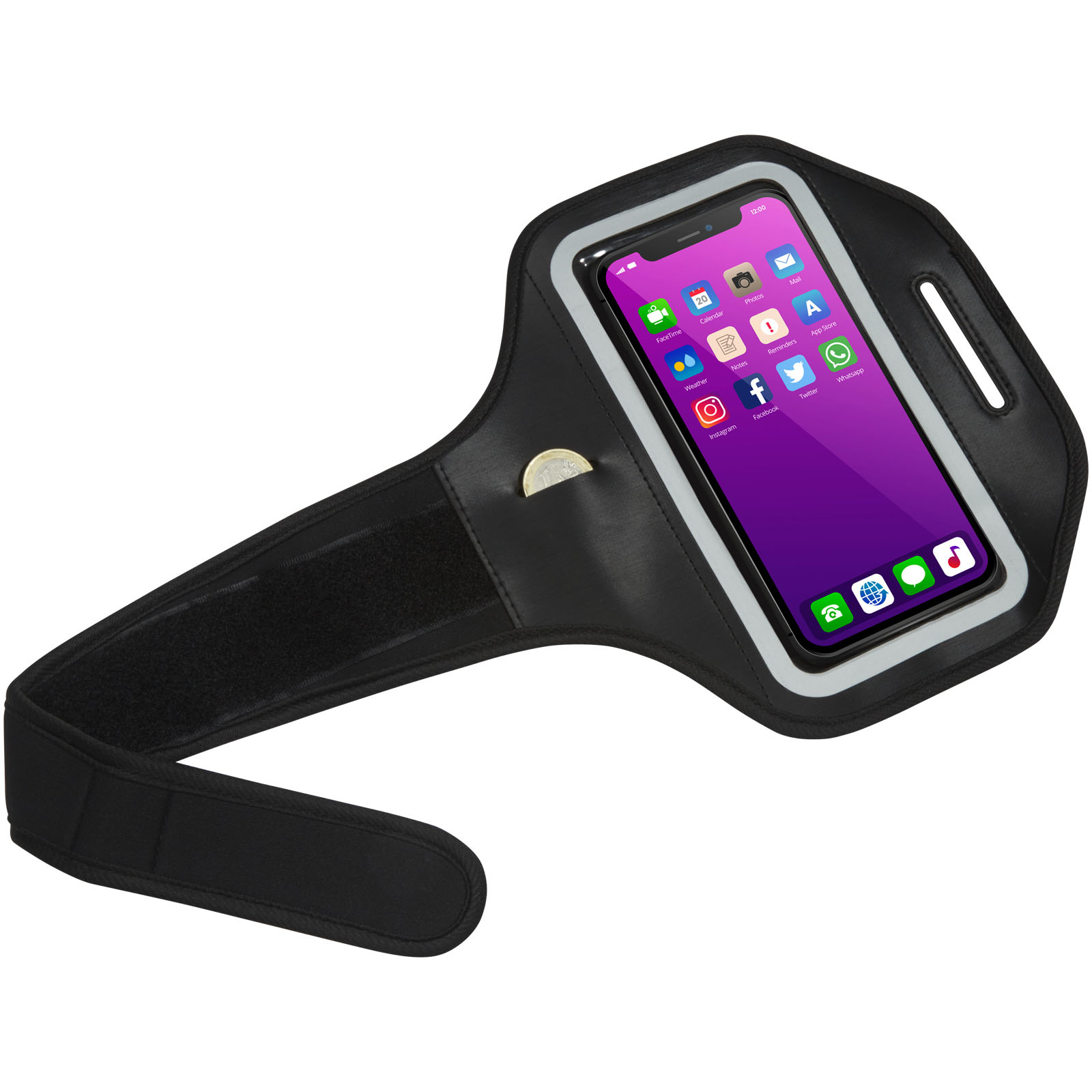 Pulsera smartphone reflectante con funda transparente Haile