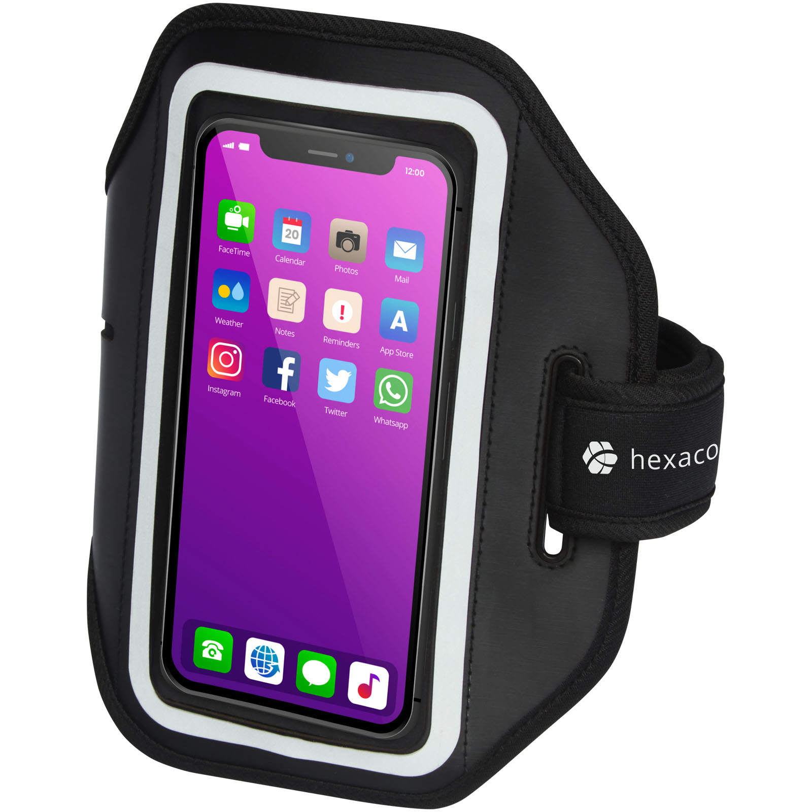 Pulsera smartphone reflectante con funda transparente Haile